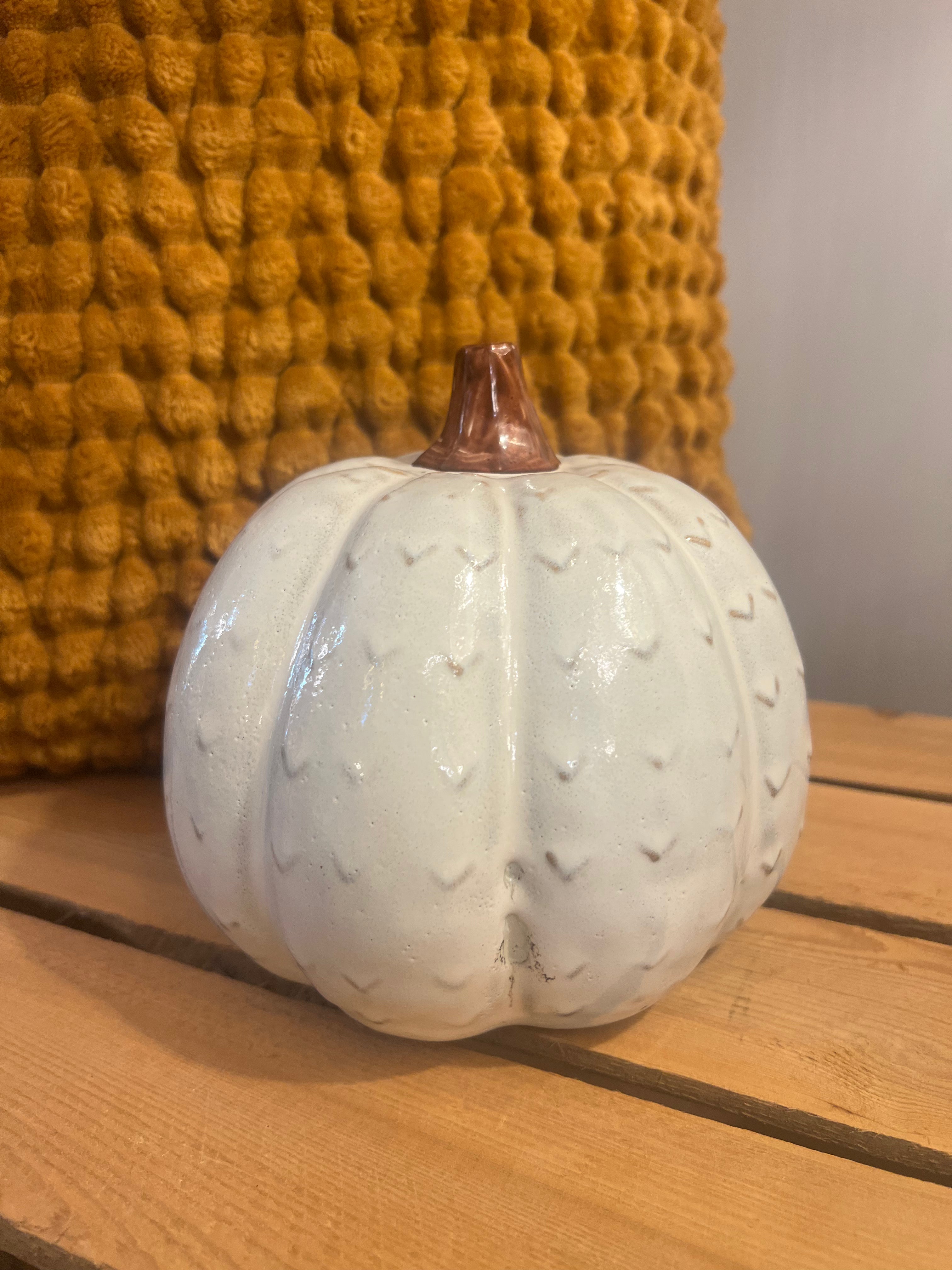 Large Ivory Pumpkin