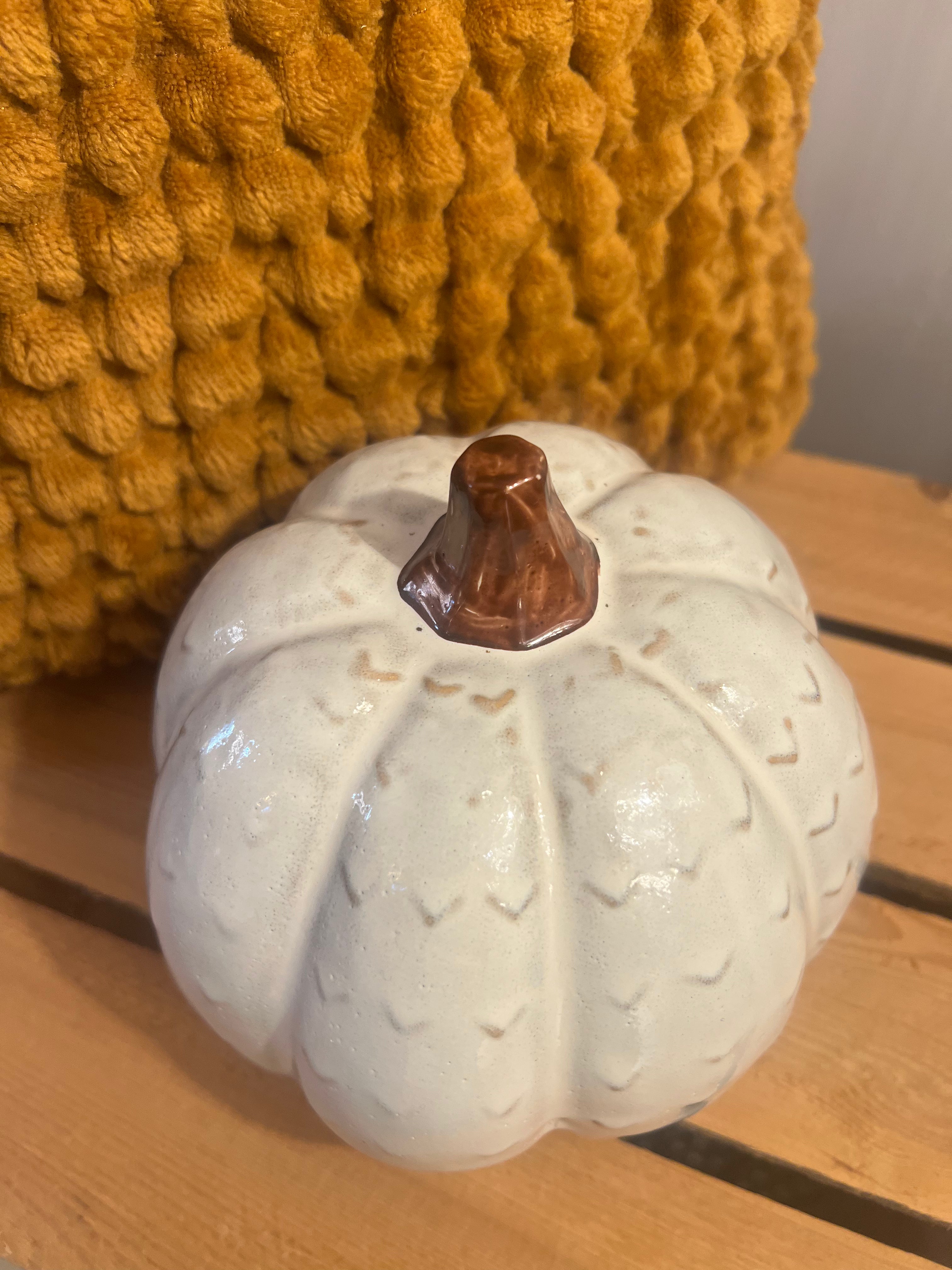 Large Ivory Pumpkin