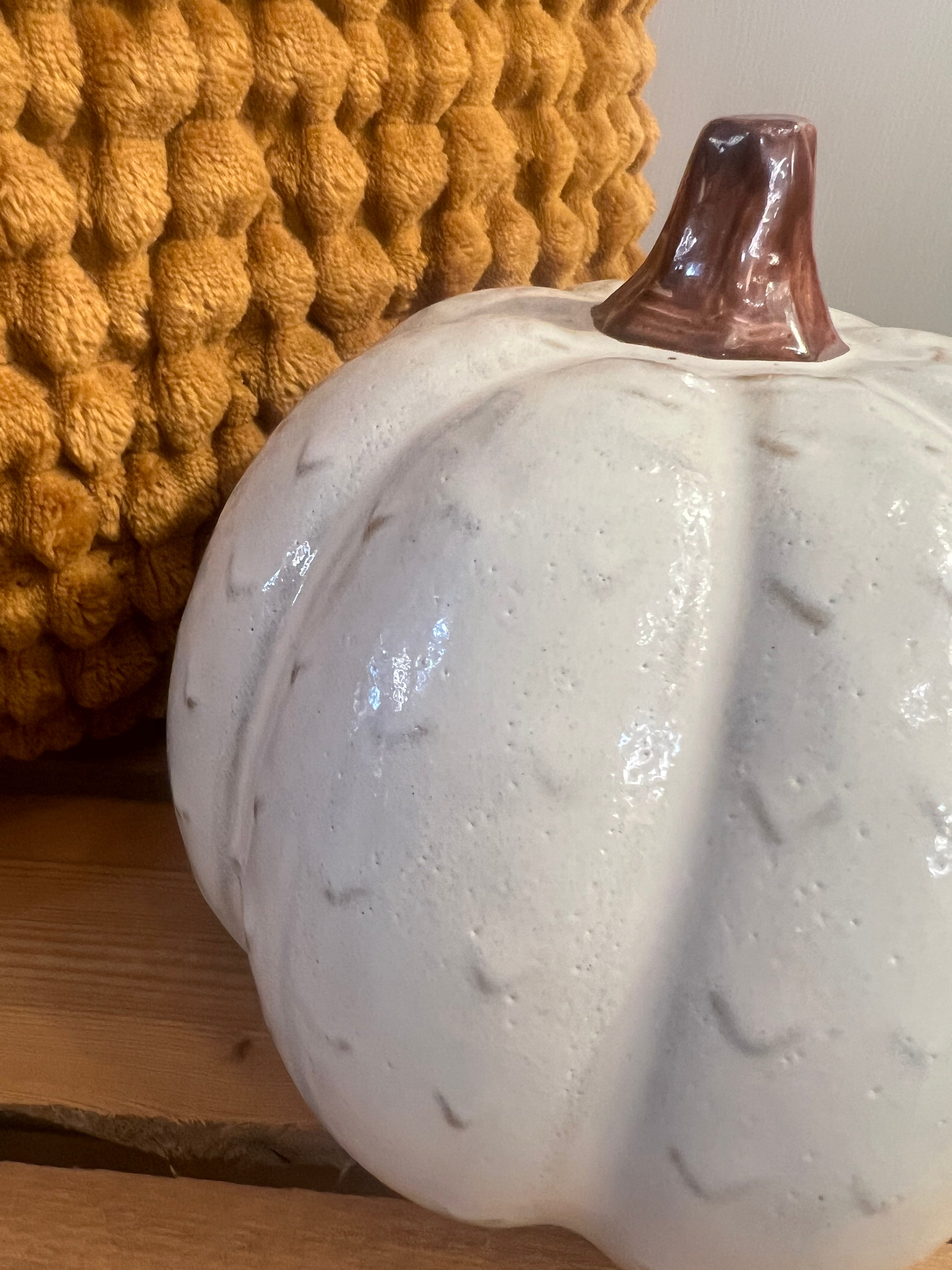 Large Ivory Pumpkin