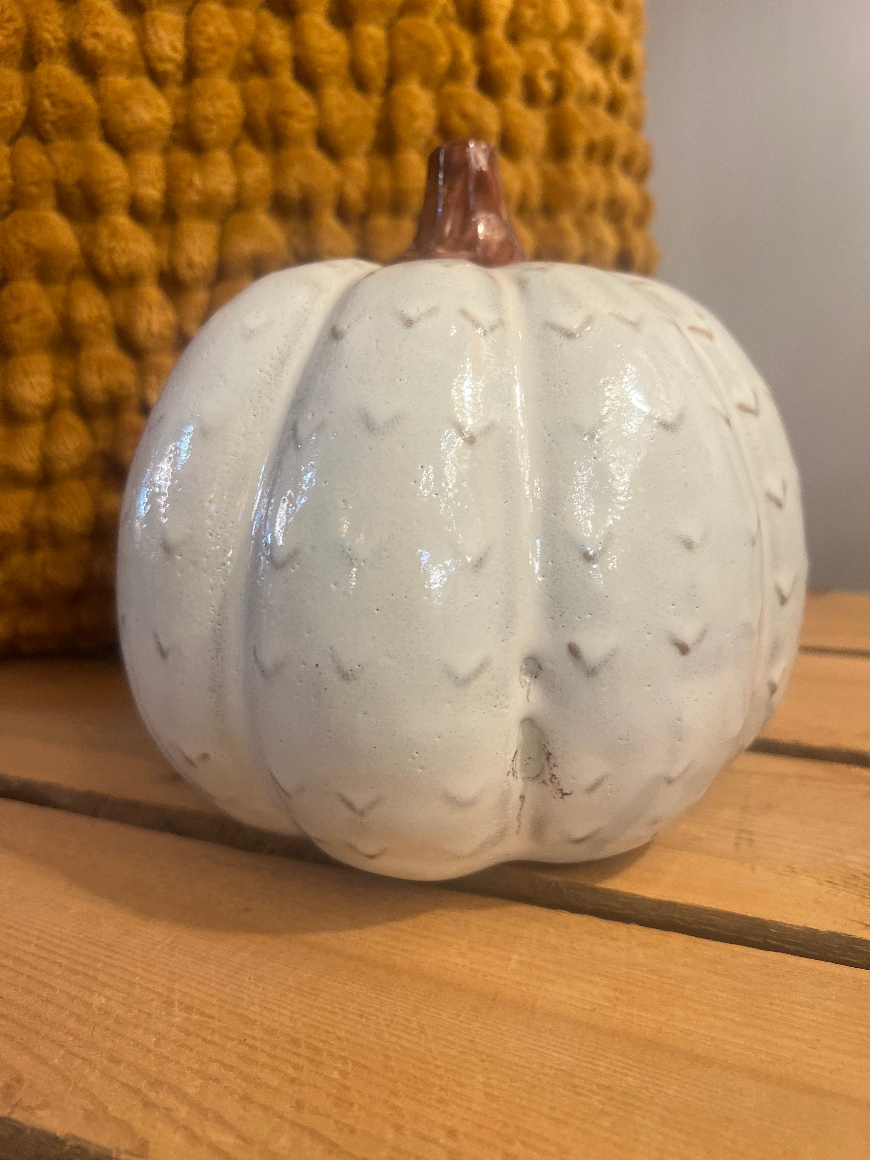 Large Ivory Pumpkin