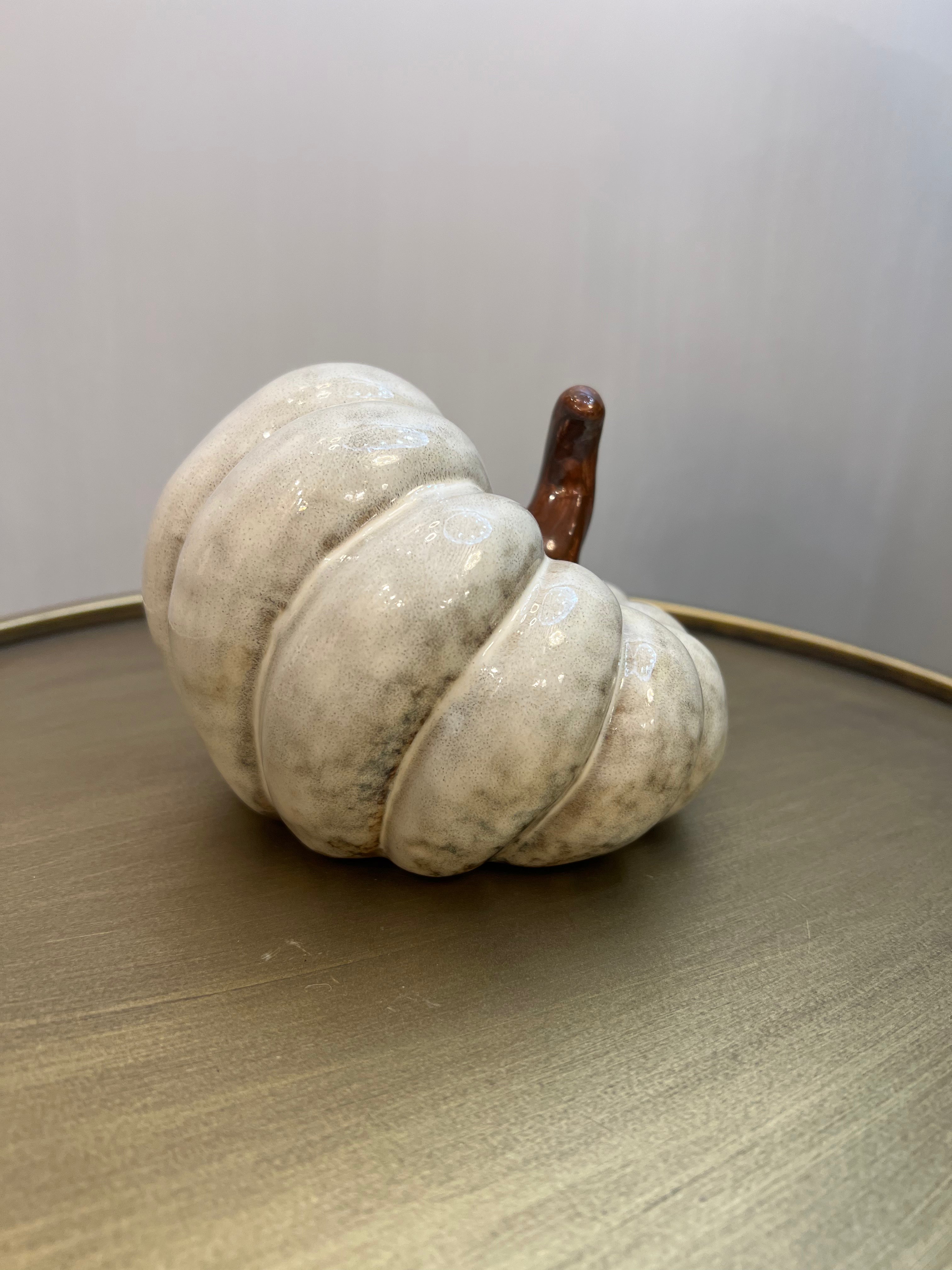 Medium Glazed Cream Pumpkin