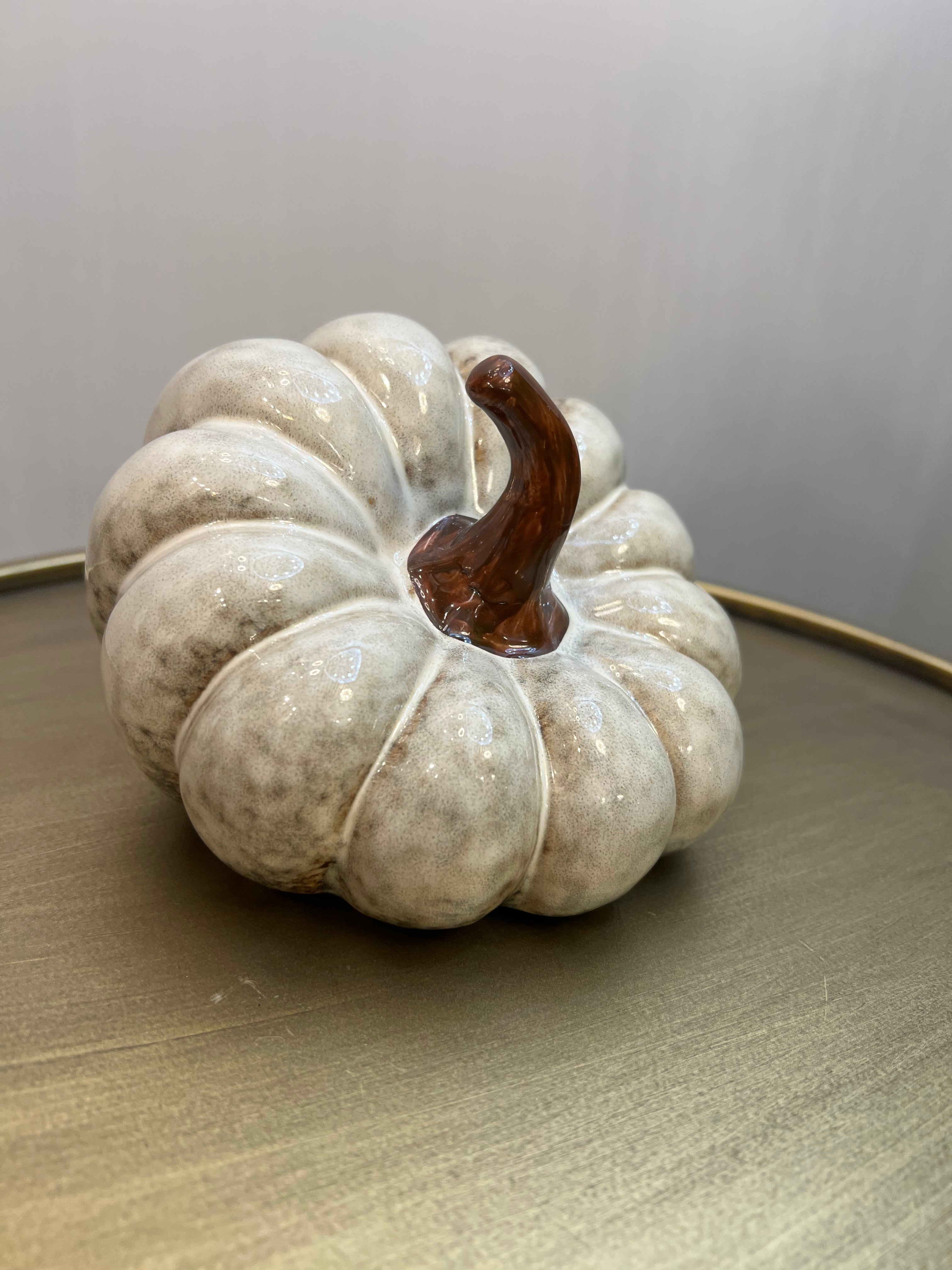 Medium Glazed Cream Pumpkin