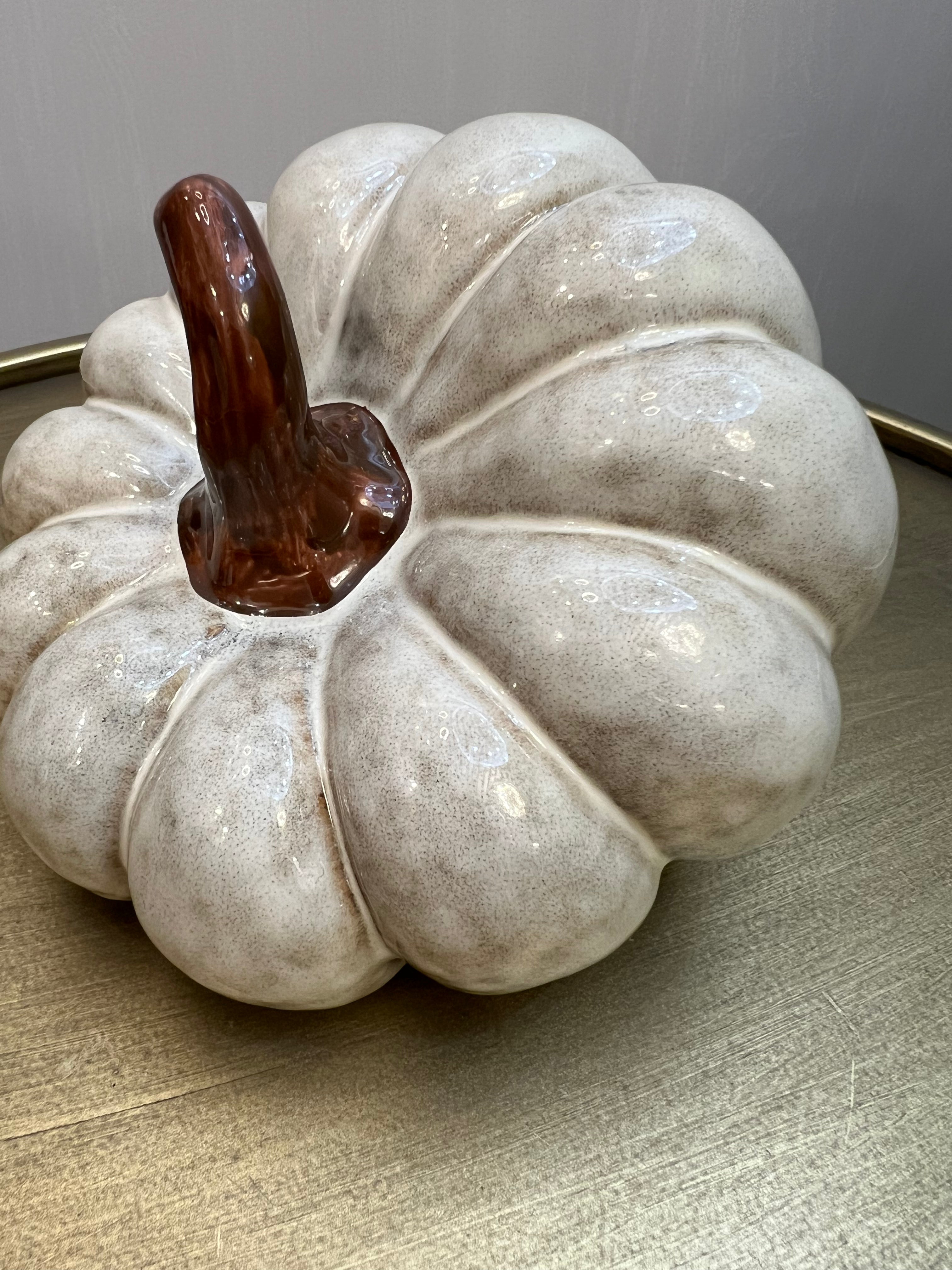 Medium Glazed Cream Pumpkin
