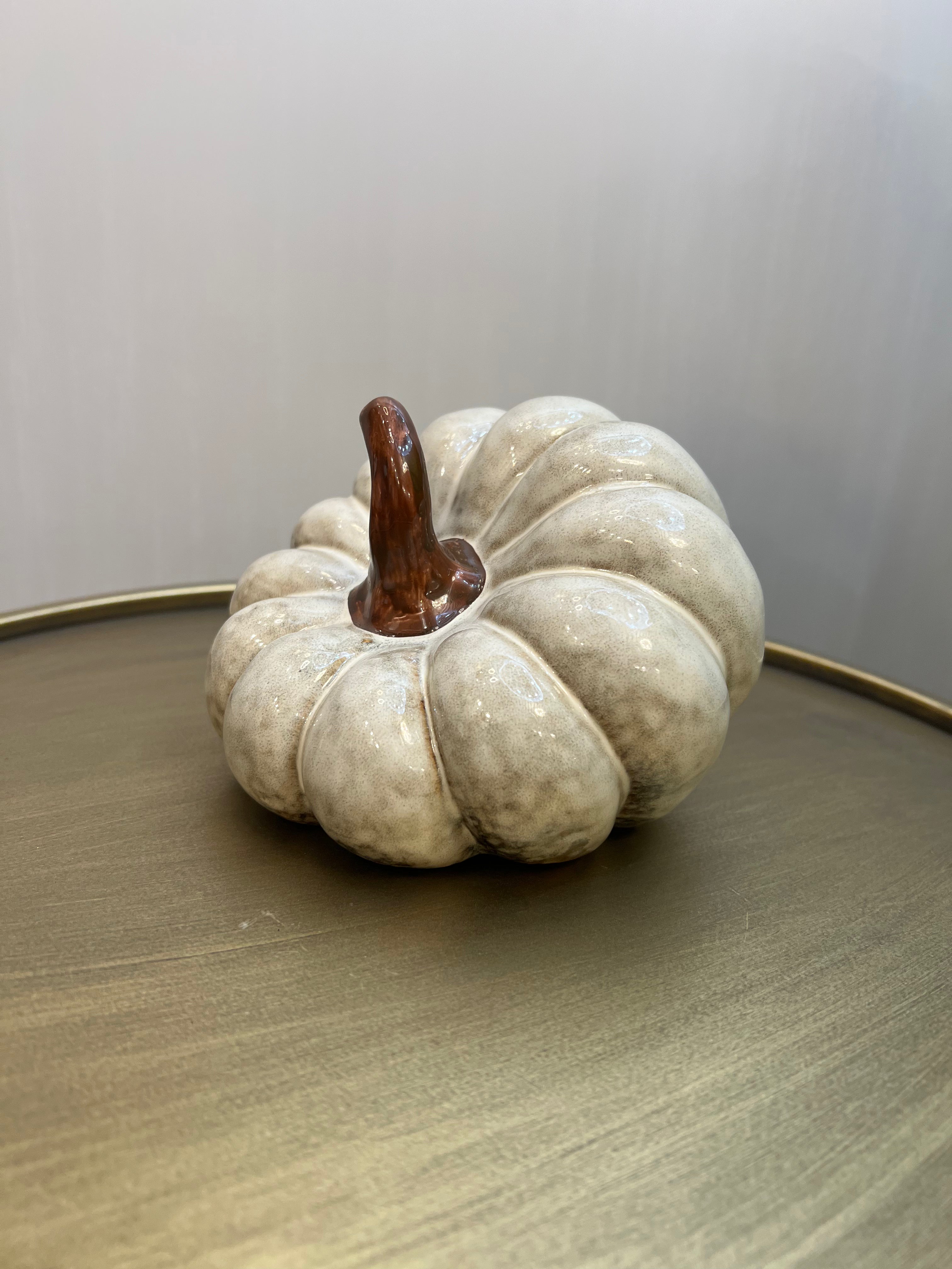 Medium Glazed Cream Pumpkin
