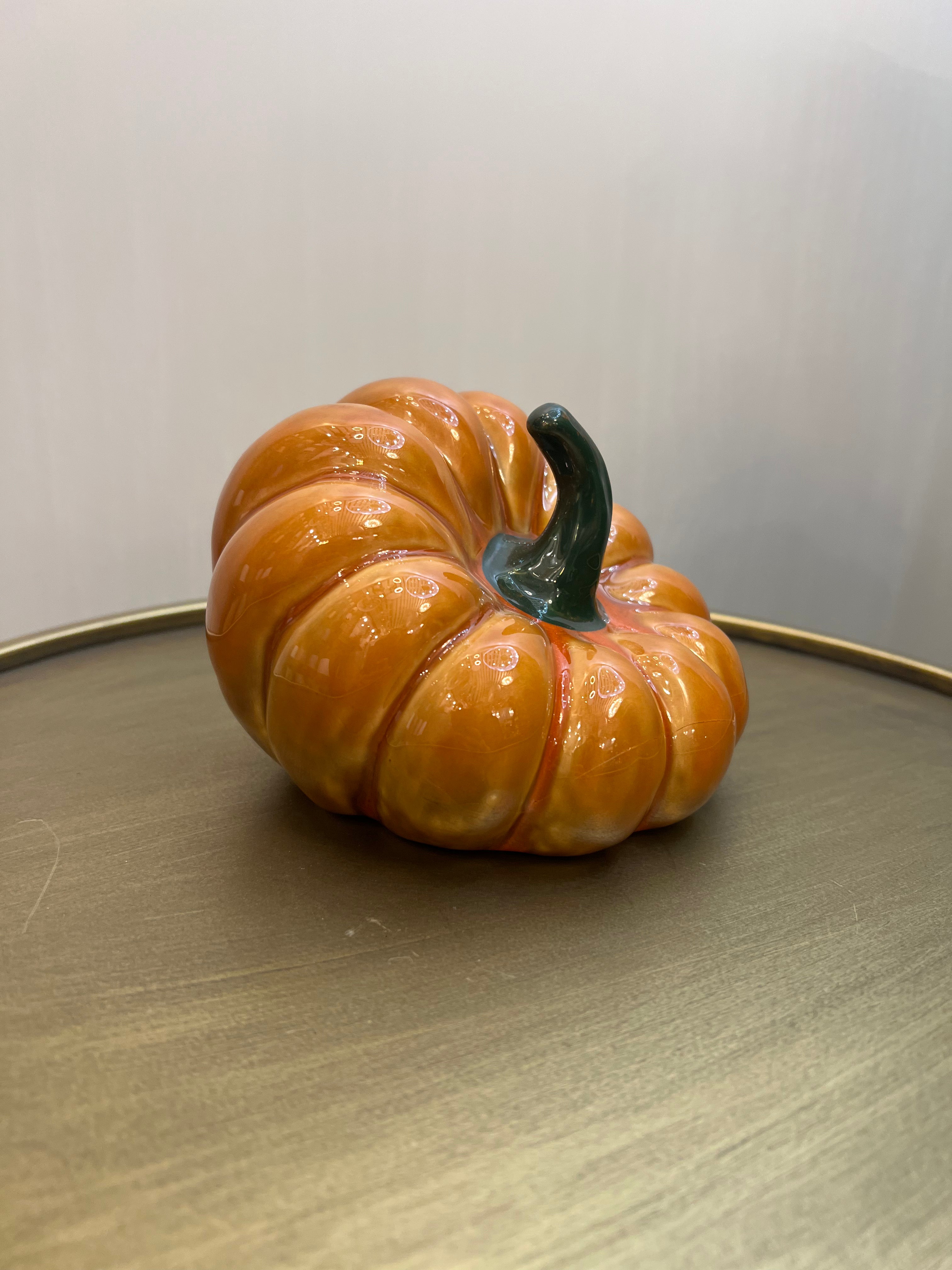 Medium Glazed Orange Pumpkin