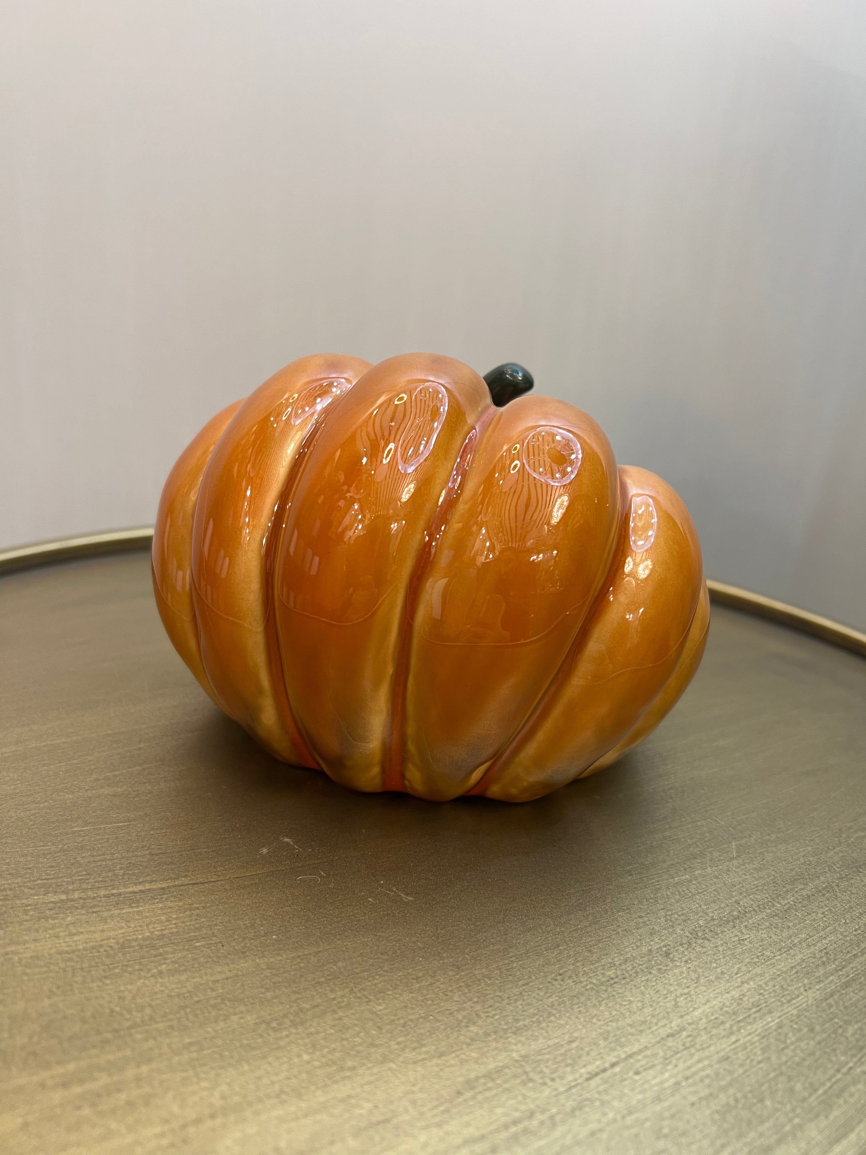 Medium Glazed Orange Pumpkin