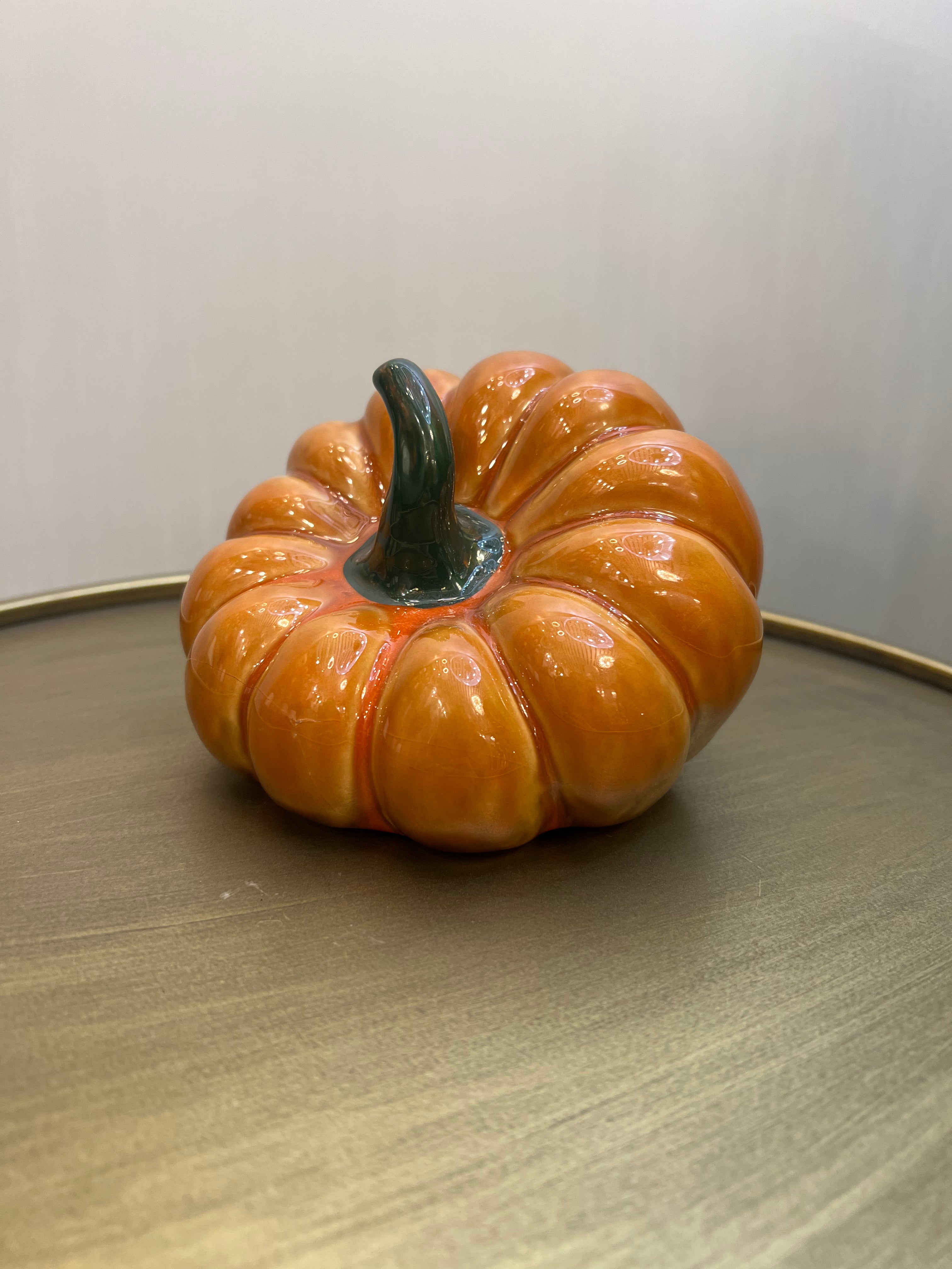 Medium Glazed Orange Pumpkin