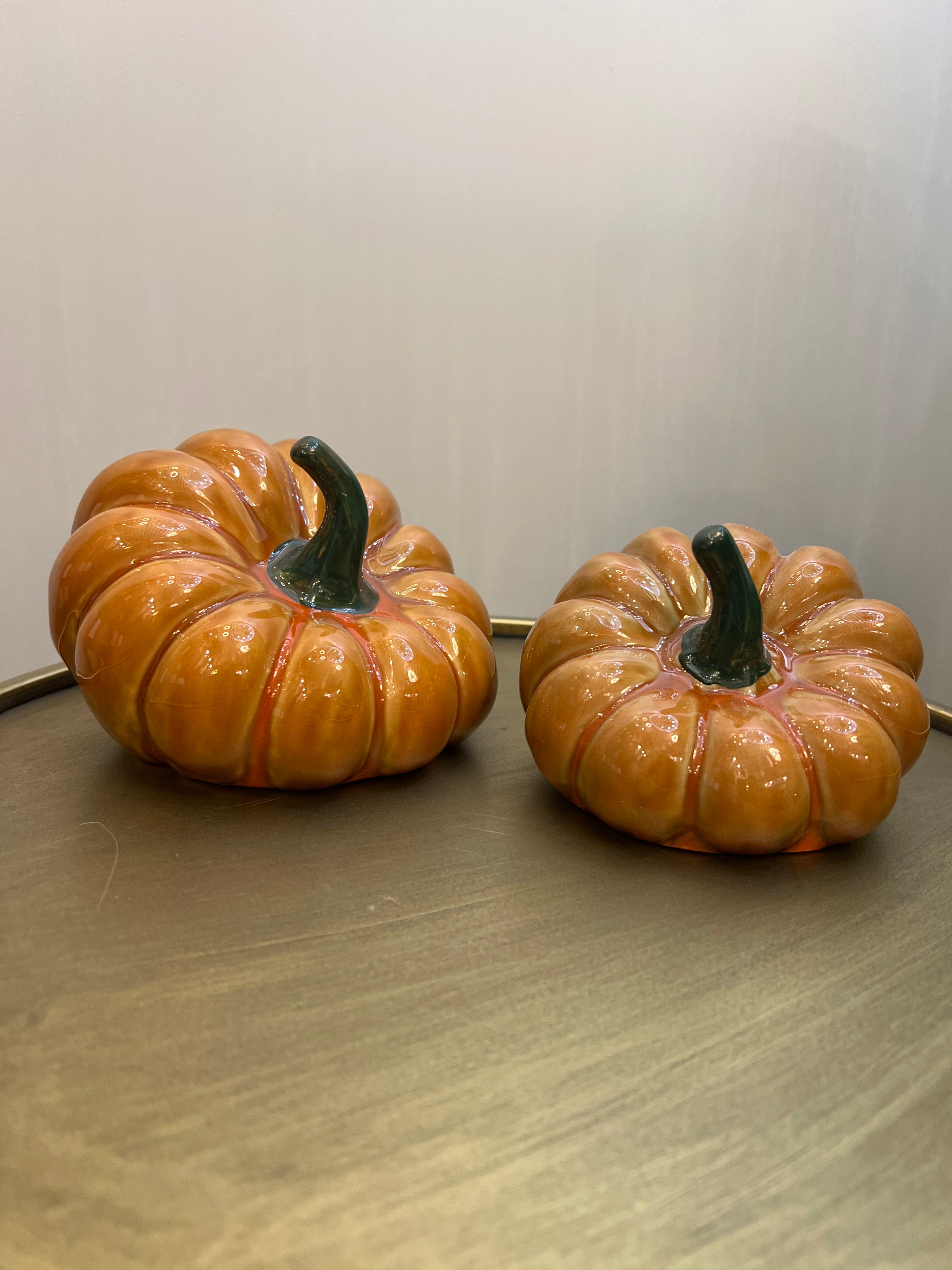 Small Glazed Orange Pumpkin