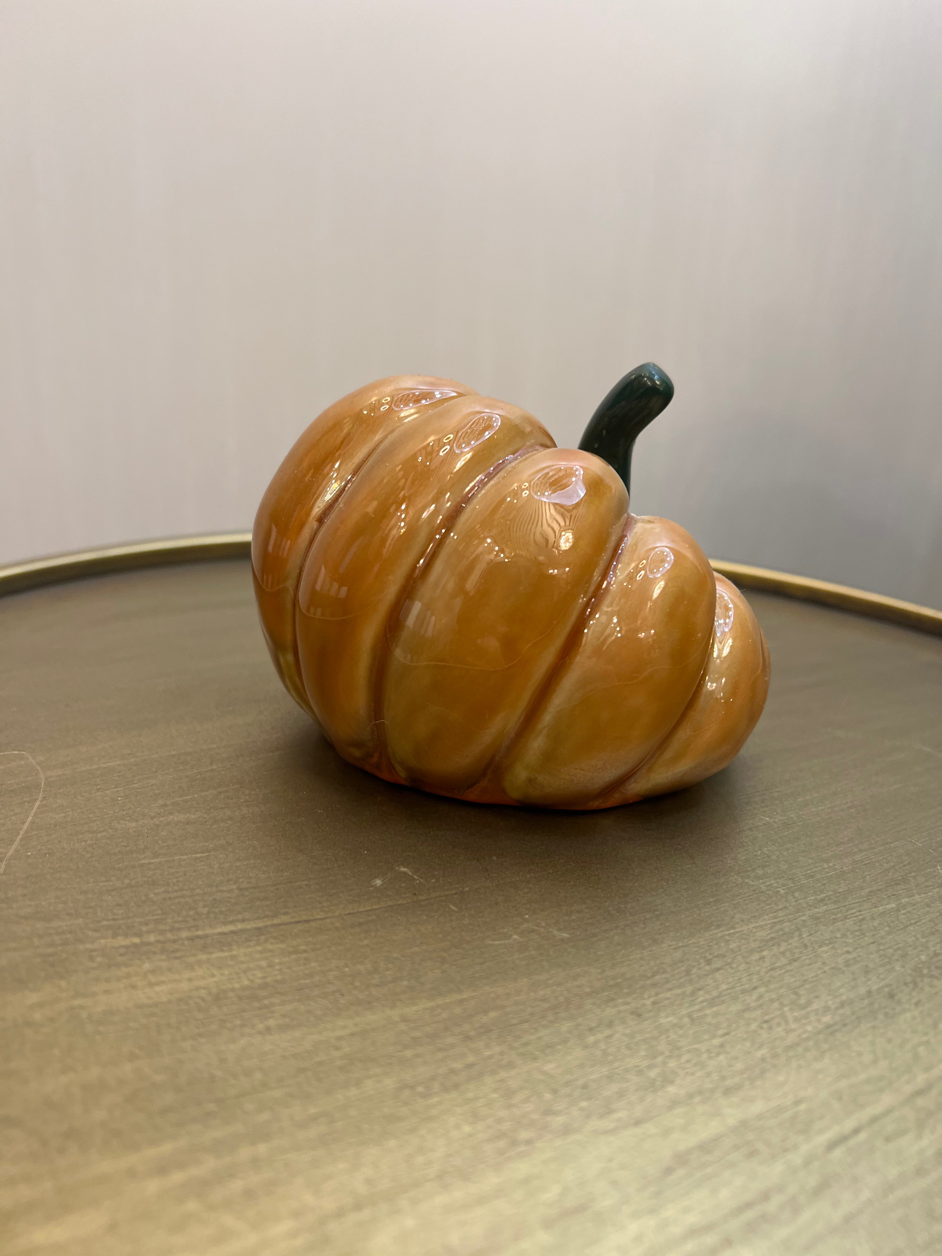 Small Glazed Orange Pumpkin