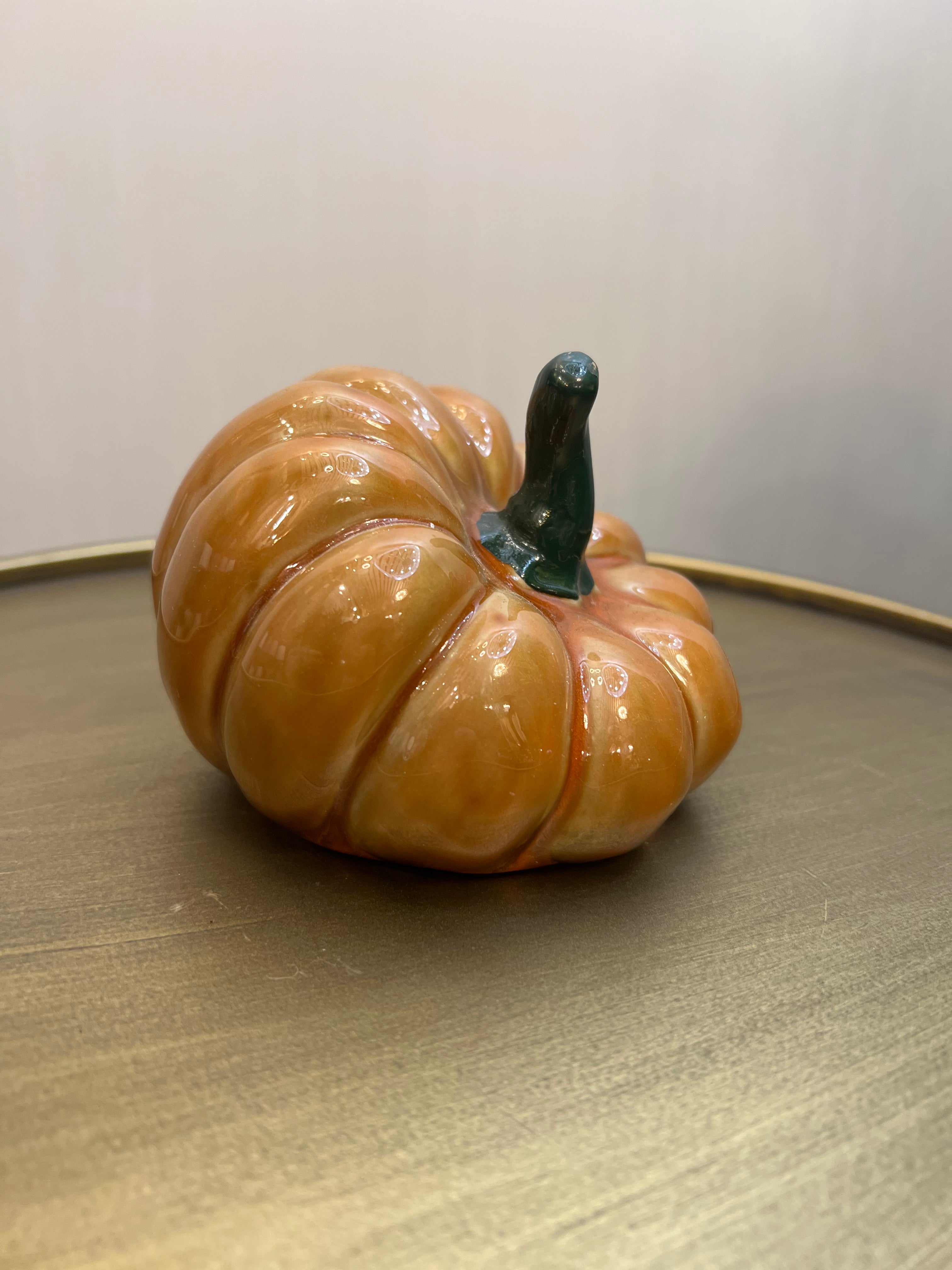 Small Glazed Orange Pumpkin