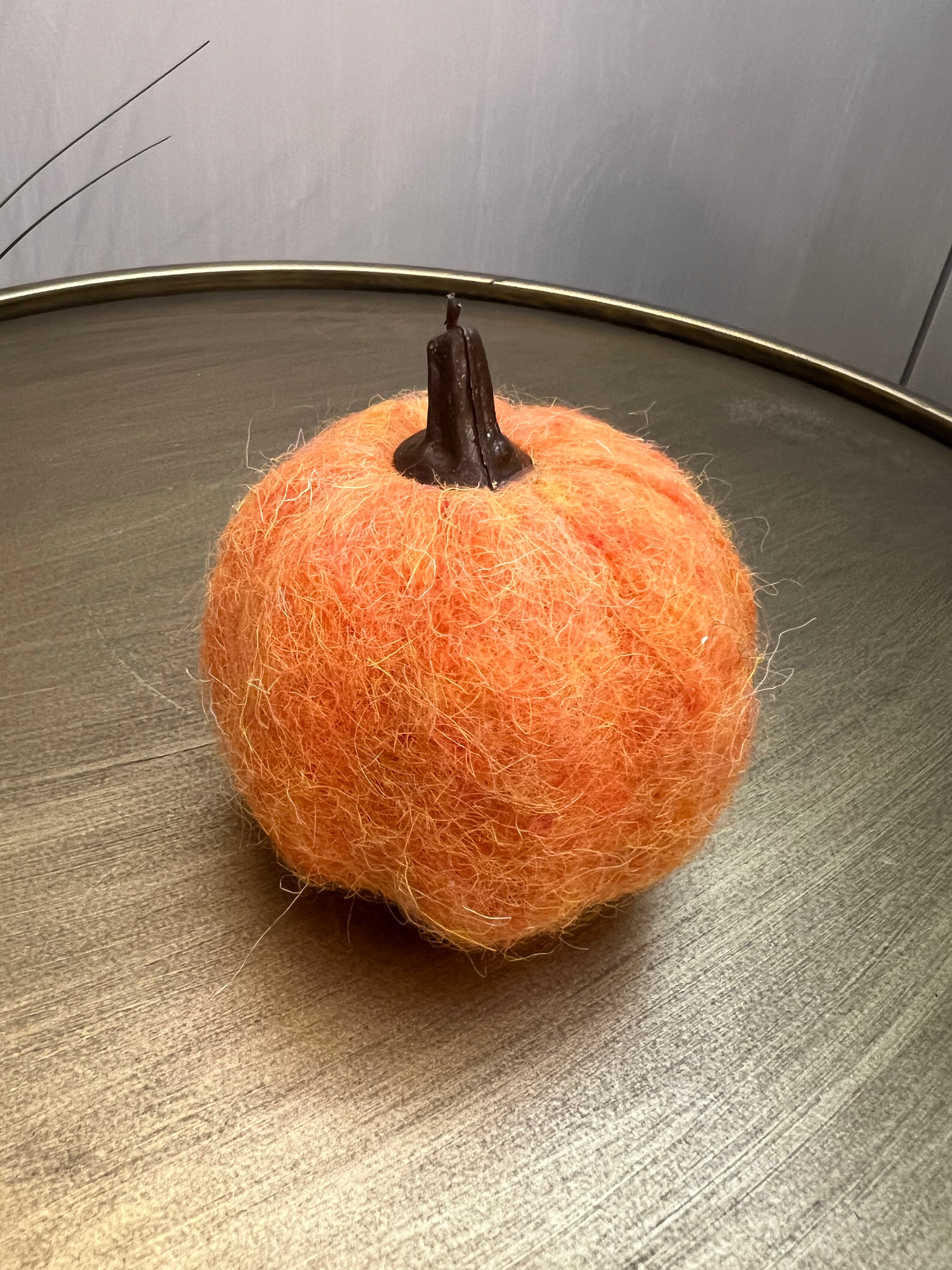 Orange Felt Pumpkin