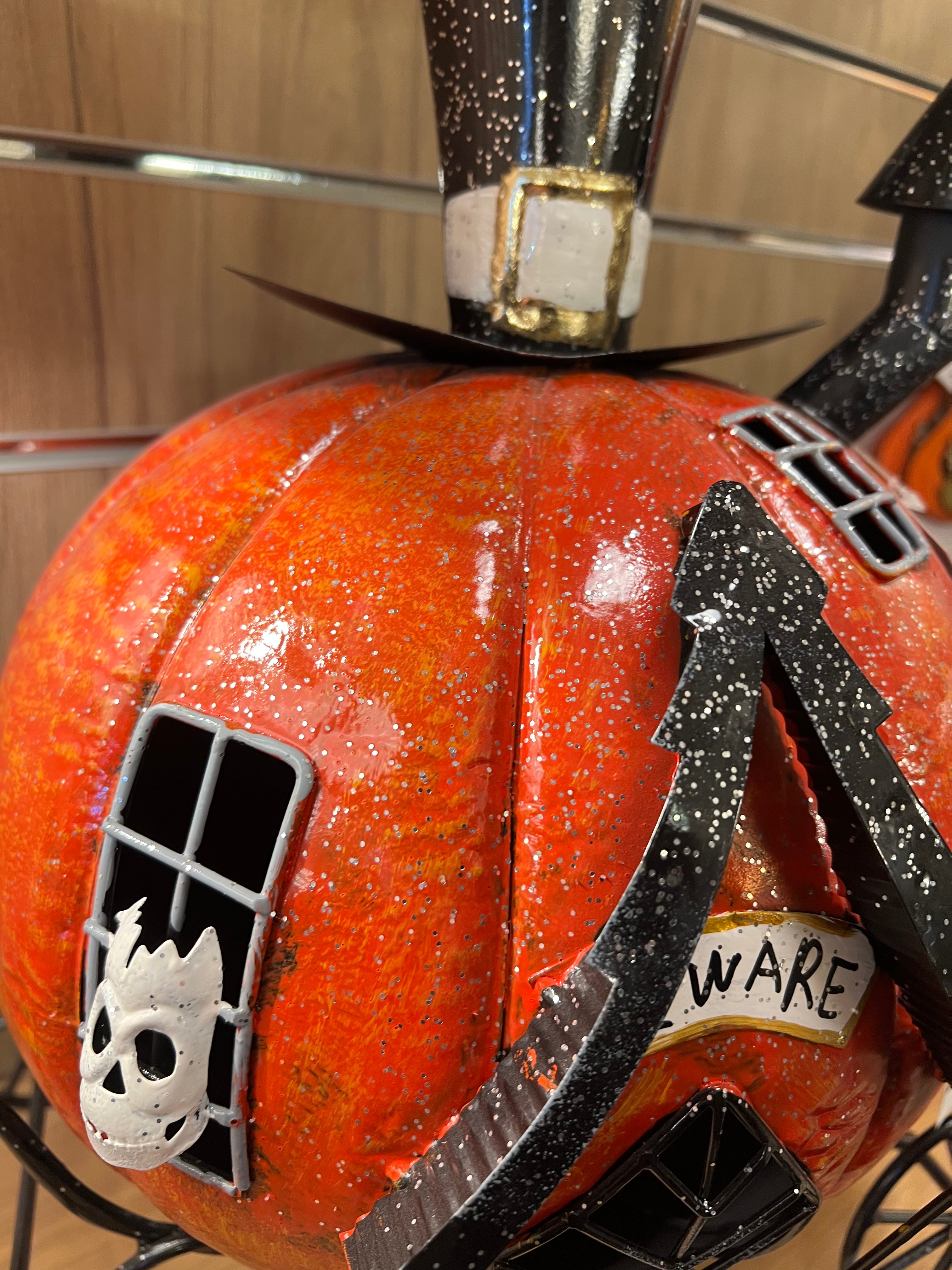 Light Up Metal Pumpkin Carriage