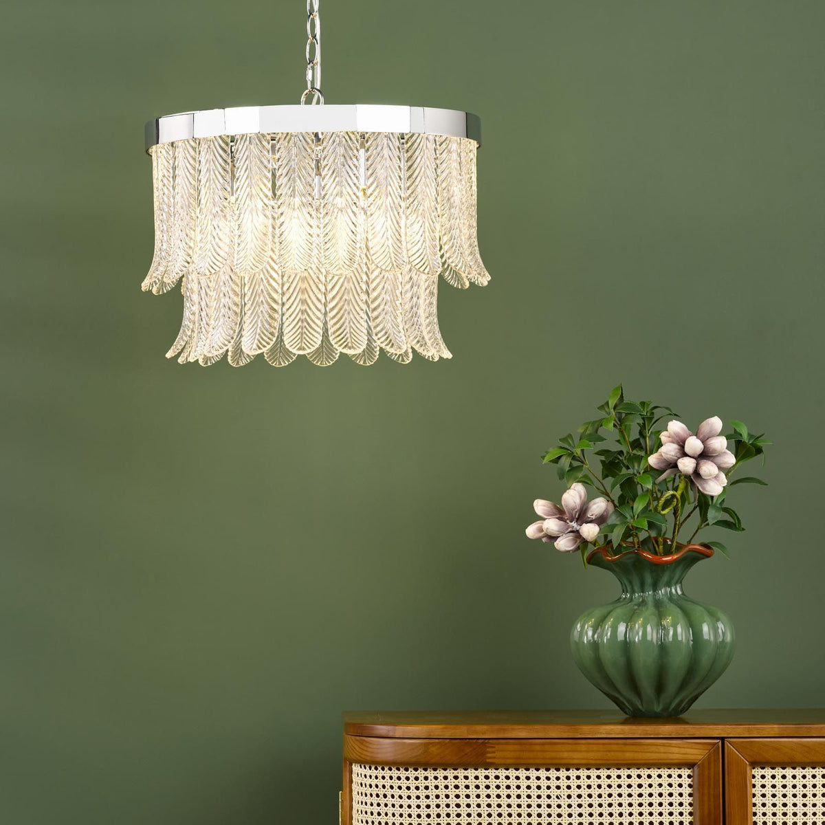Irisen 6 Light Polished Nickel Pendant