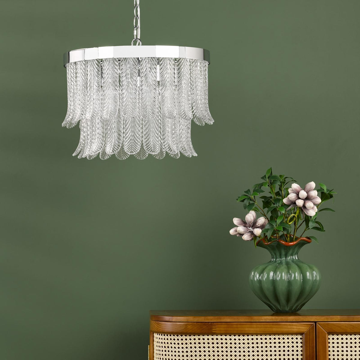 Irisen 6 Light Polished Nickel Pendant