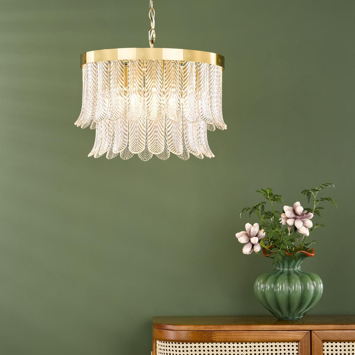 Irisen 6 Light Natural Brass Pendant