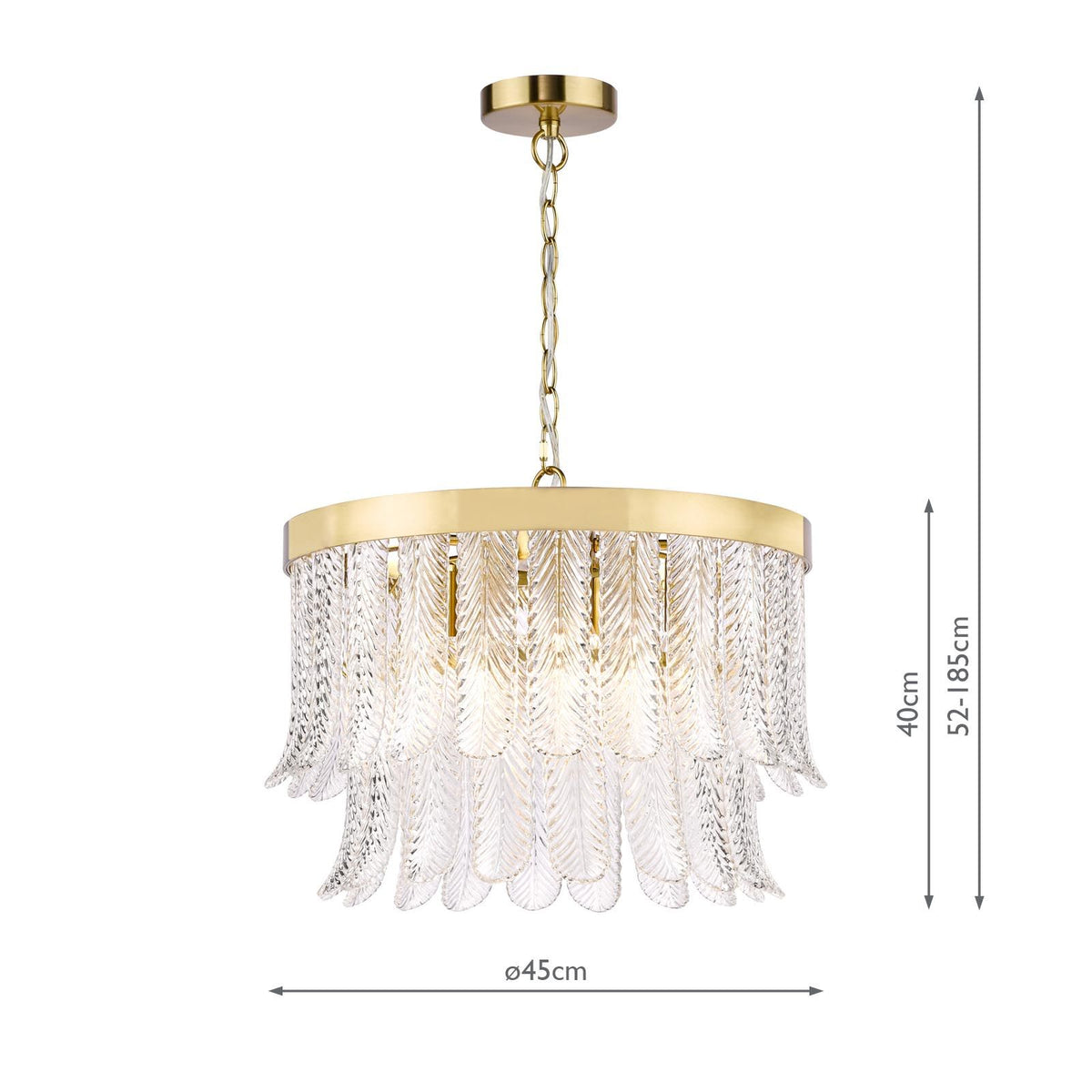 Irisen 6 Light Natural Brass Pendant