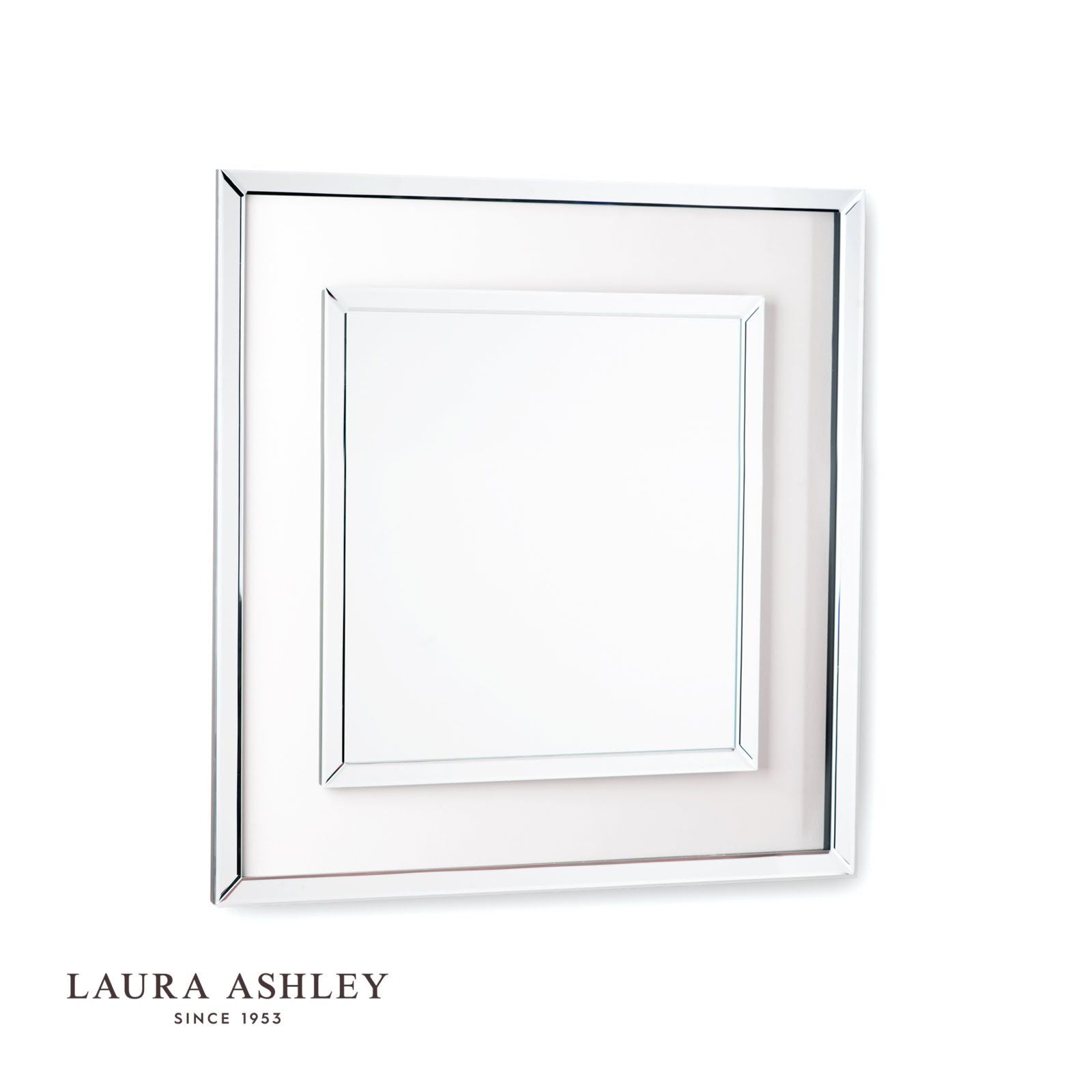 Laura Ashley Evie Square Mirror Clear Frame 90cm