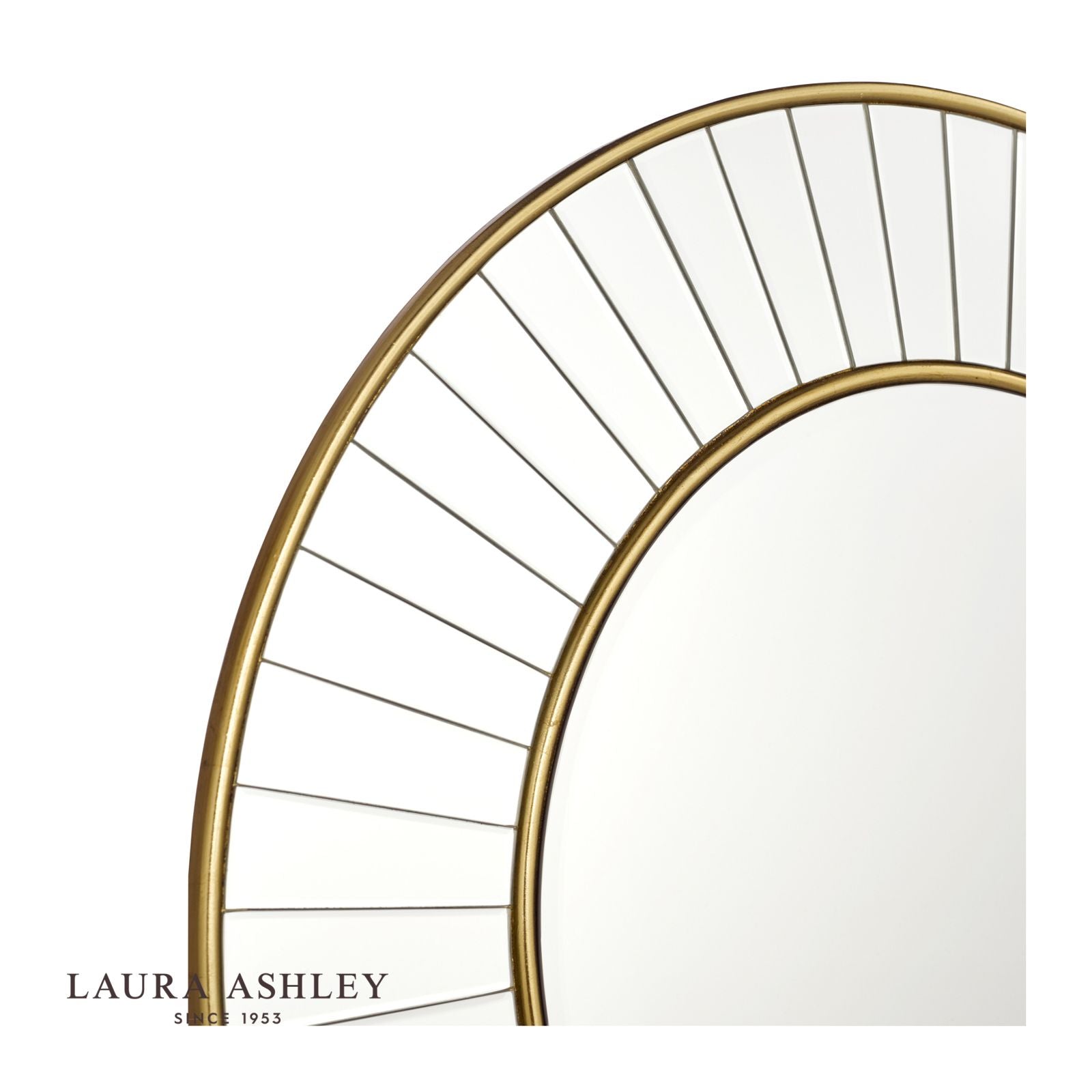 Clemence Medium Round Mirror in Gold Leaf 80cm