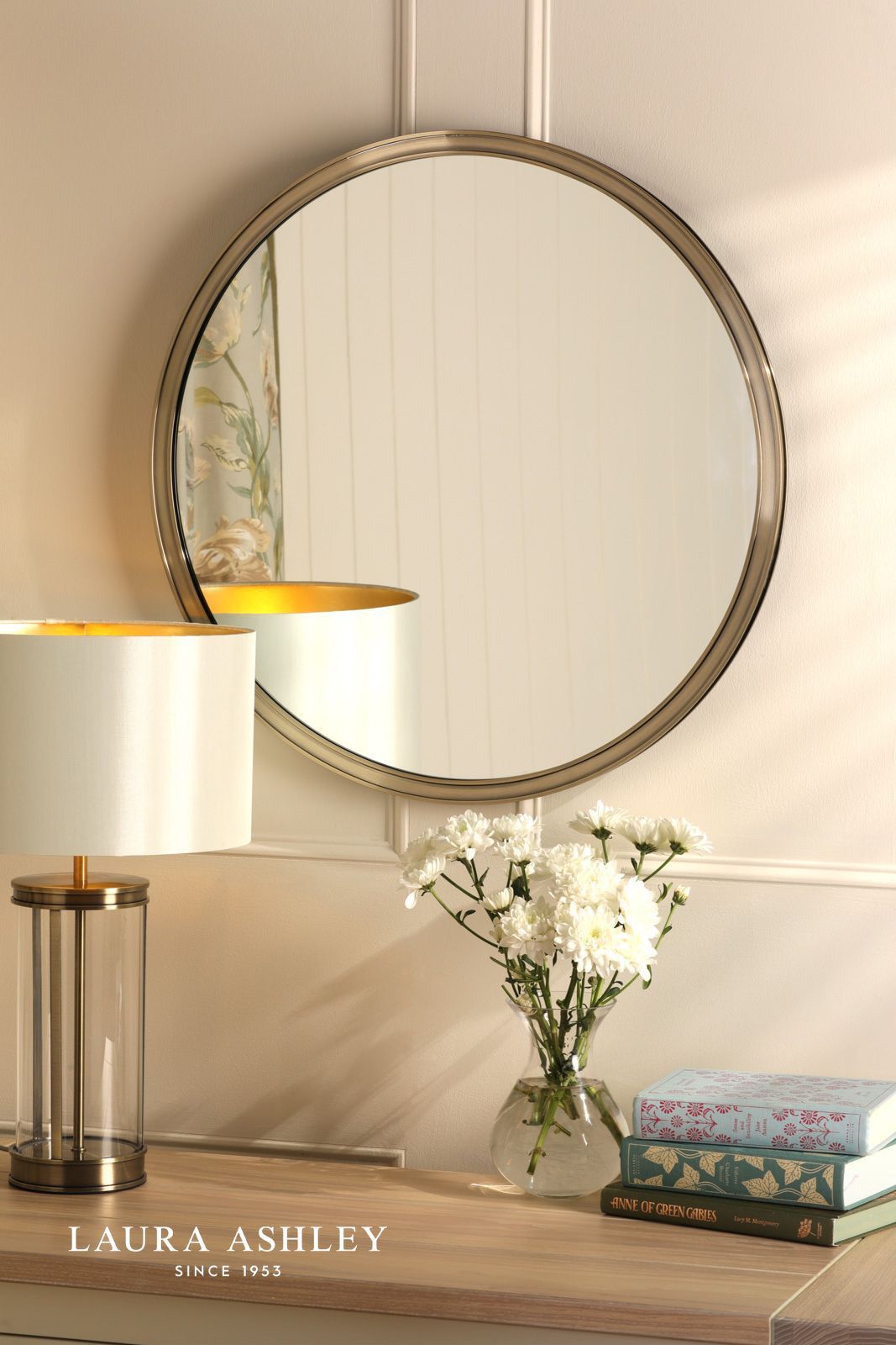 Harrington Mirror Antique Brass and Mirror 60cm