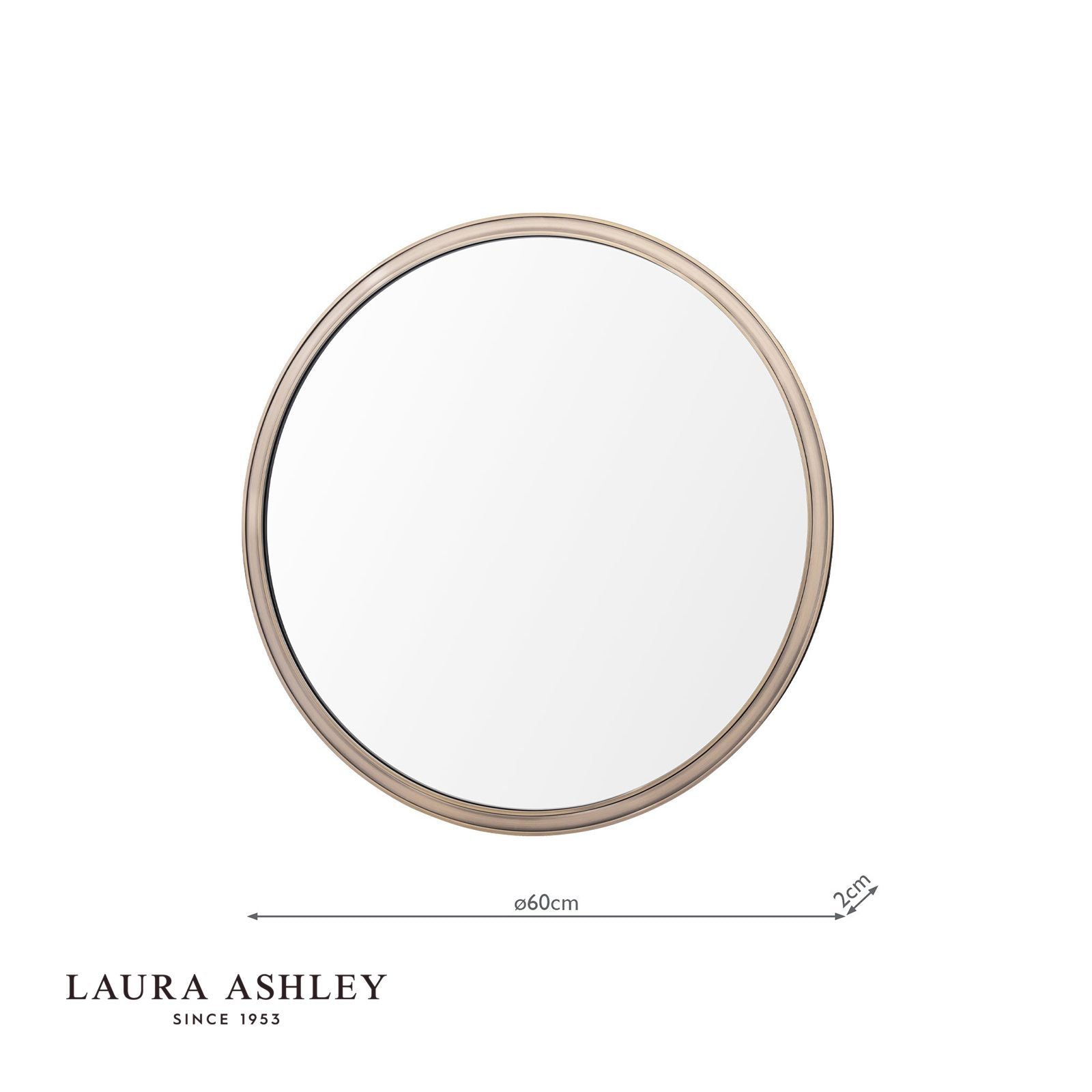 Harrington Mirror Antique Brass and Mirror 60cm