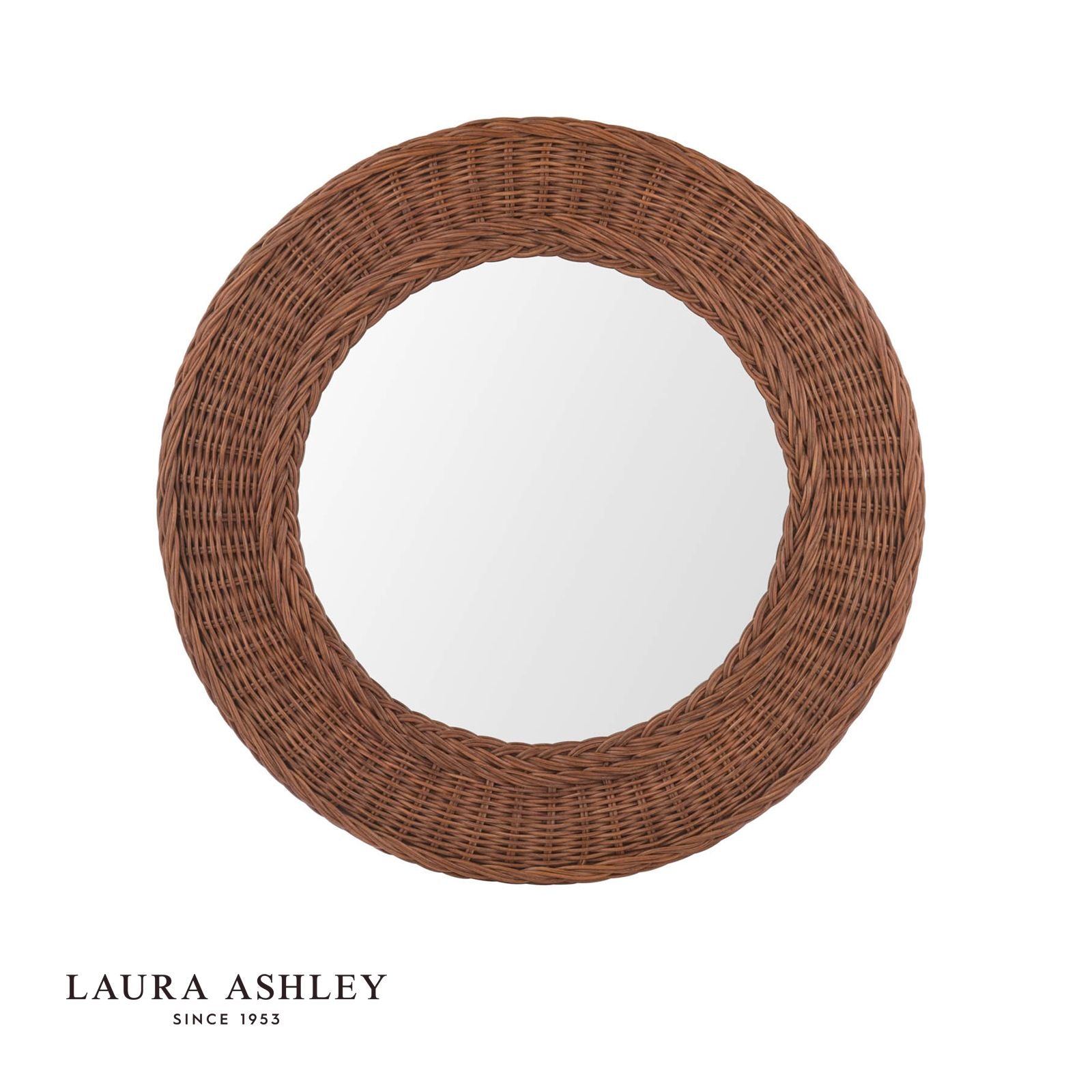 Laura Ashley Cait Natural Walnut 60cm Mirror