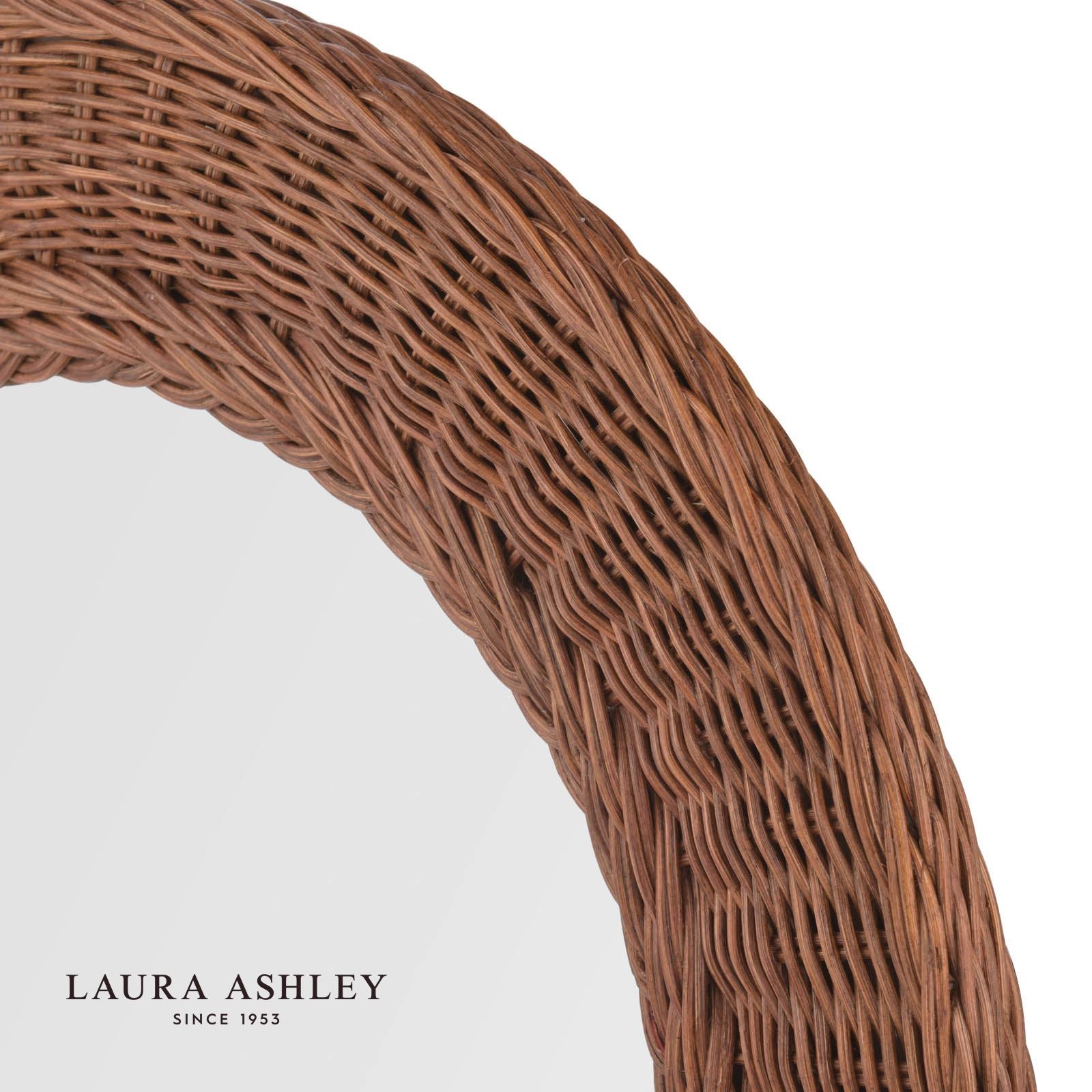 Laura Ashley Cait Natural Walnut 60cm Mirror