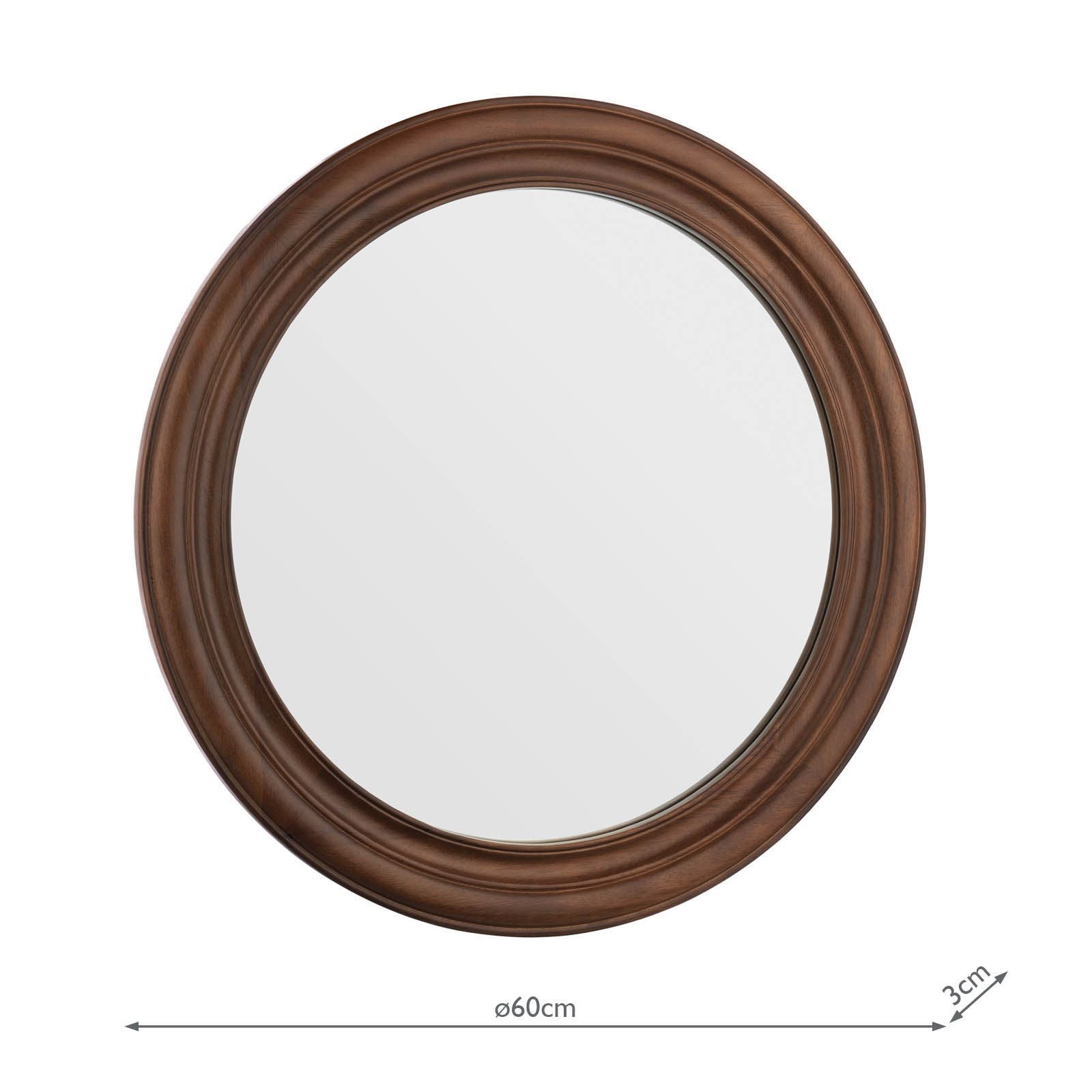 Laura Ashley Dark Wood Tate Mirror 60cm
