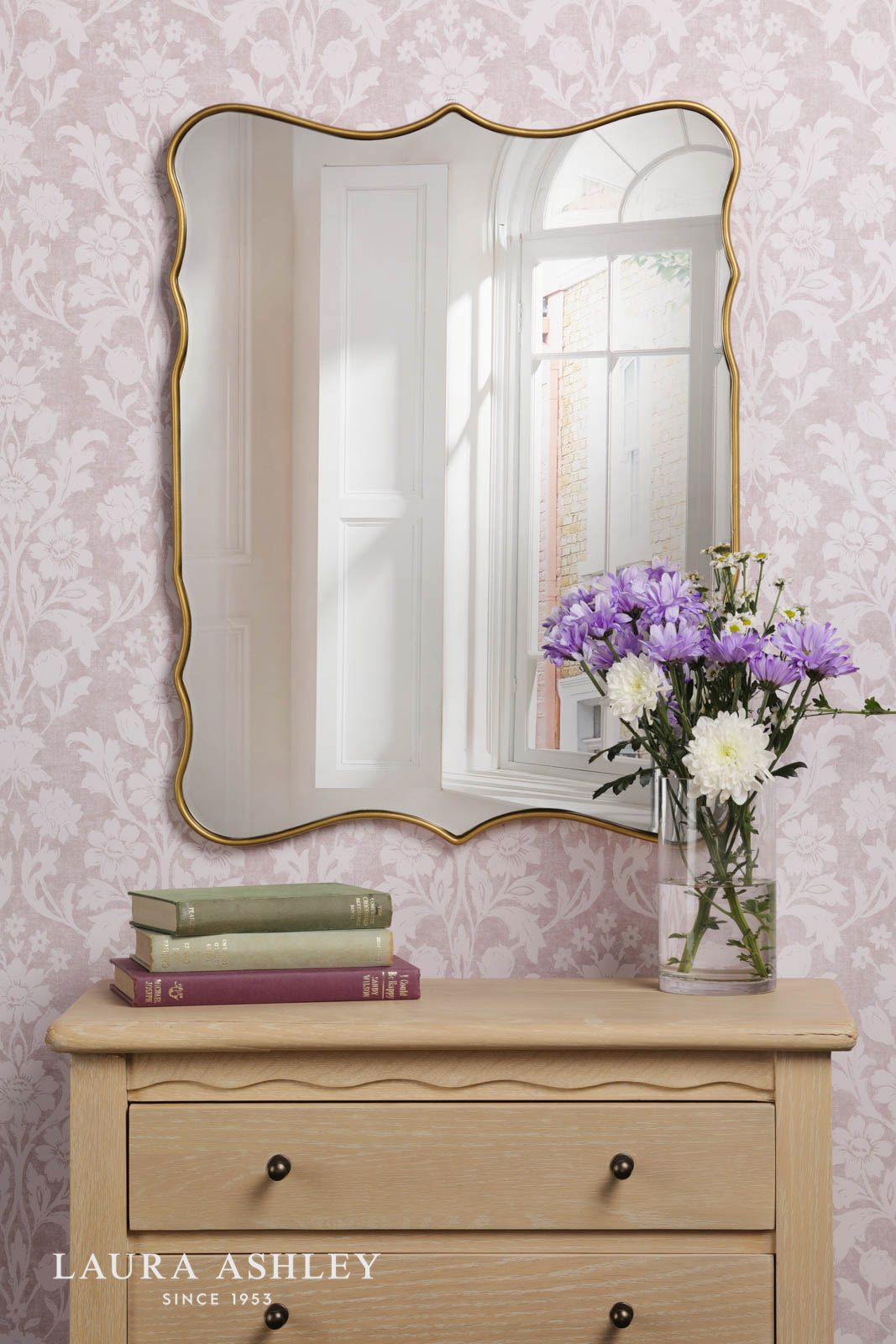 Laura Ashley Medora Mirror in Matt Gold