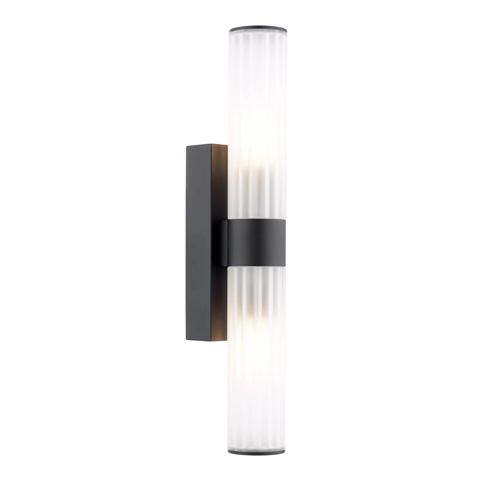 Lars Matt Black Up & Down Bathroom Wall Light