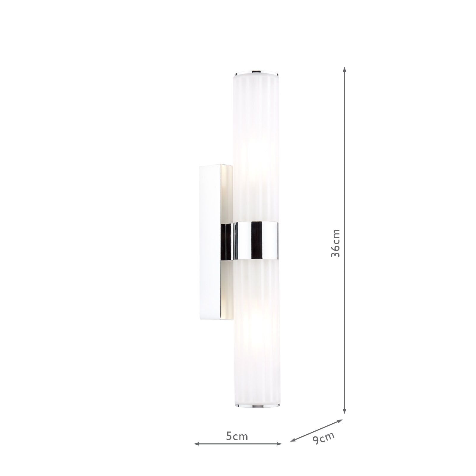 Lars Polished Chrome Up & Down Bathroom Wall Light