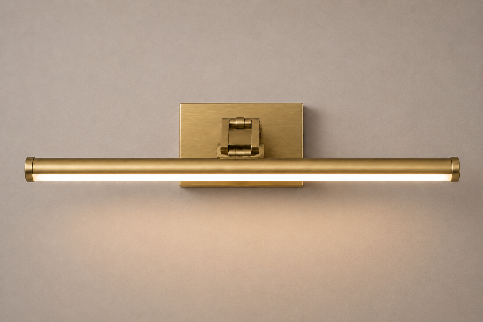 Large Battery Operated LED Picture Light in Brass