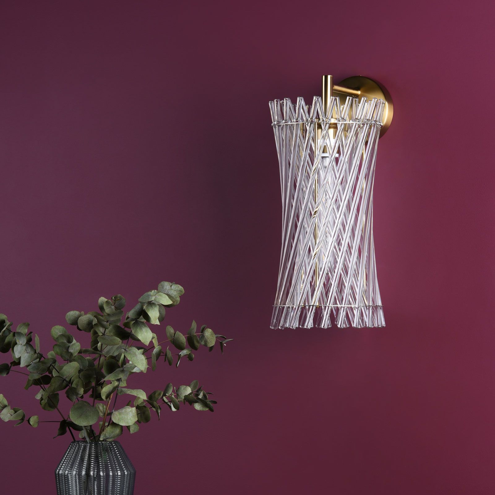 Loire Natural Brass Wall Light
