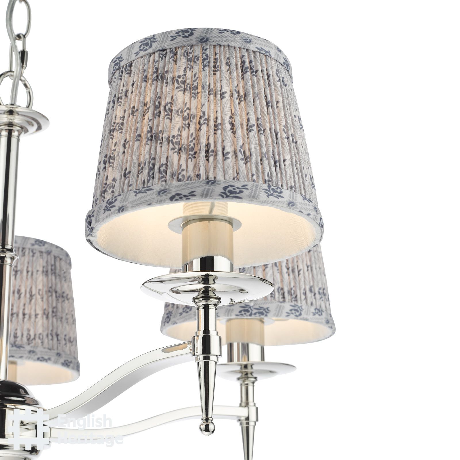 Marble Hill Polished Nickel 5 Light Pendant