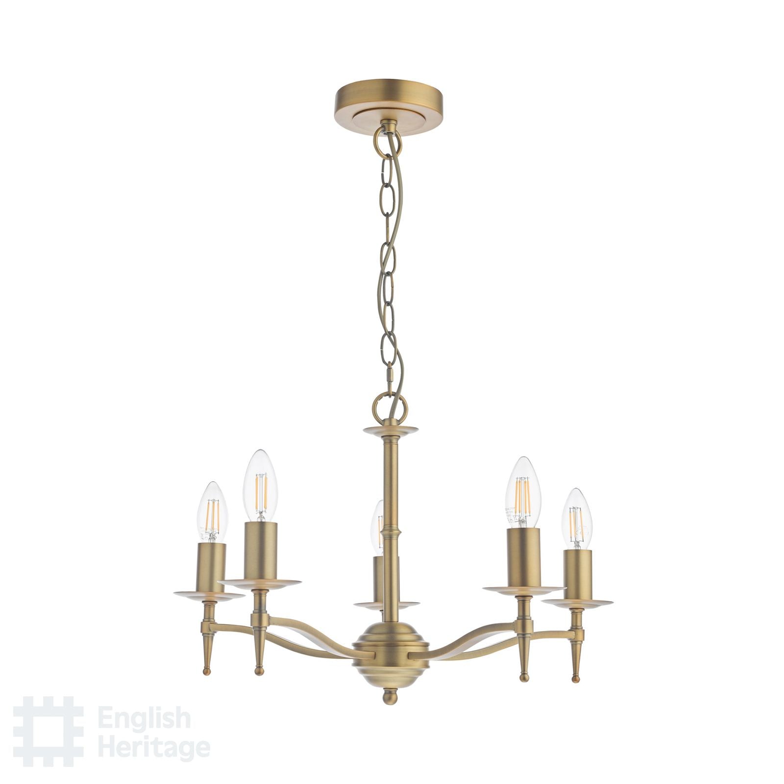 Marble Hill Aged Brass 5 Light Pendant