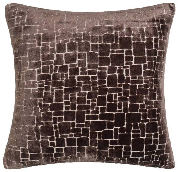 Malini Large Bergen Chocolate Cushion