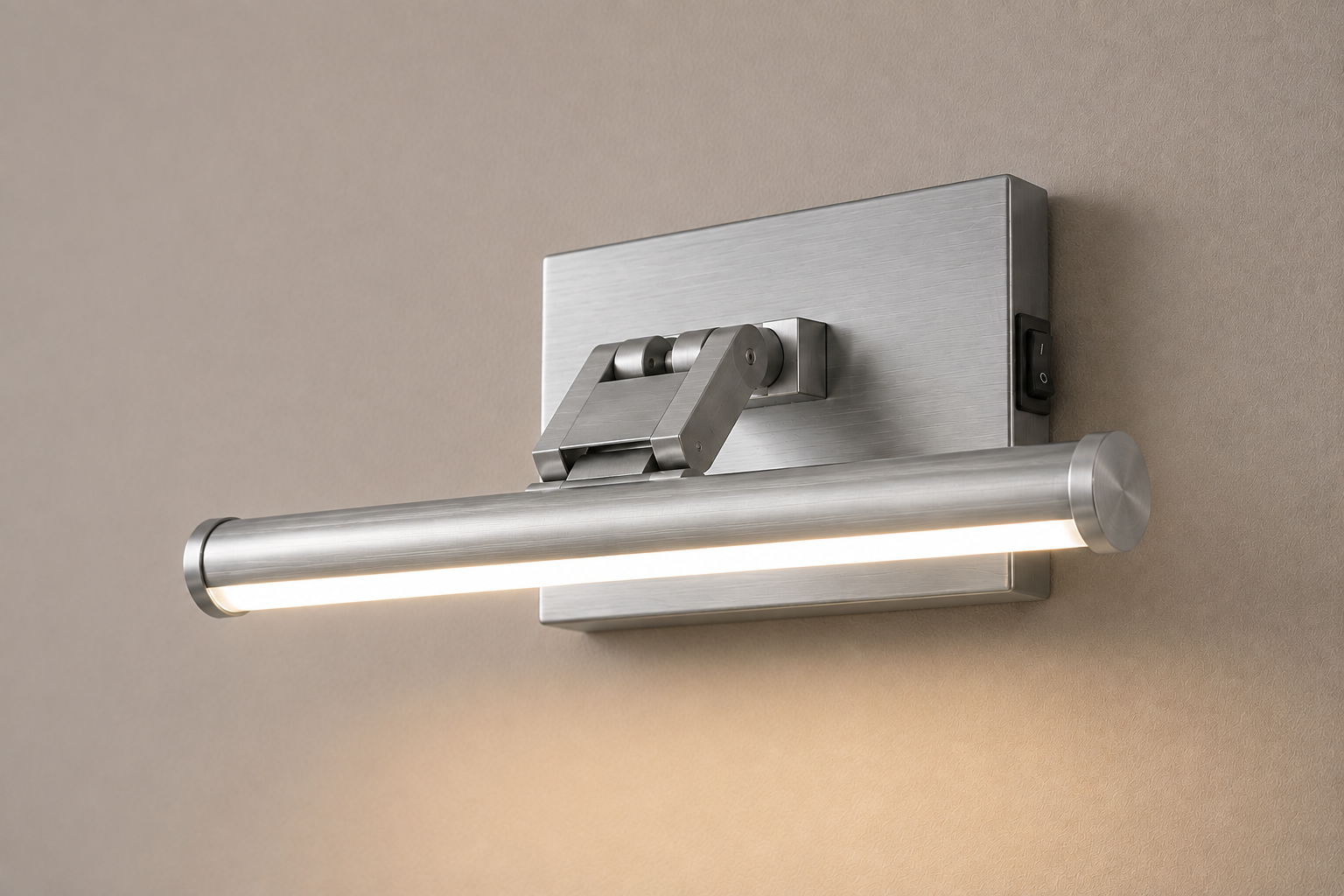 Medium Battery Operated LED Picture Light in Silver