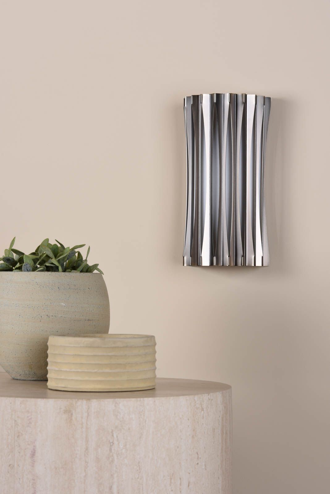 Netra 2 Light Satin Bronze & Ivory Wall Fitting