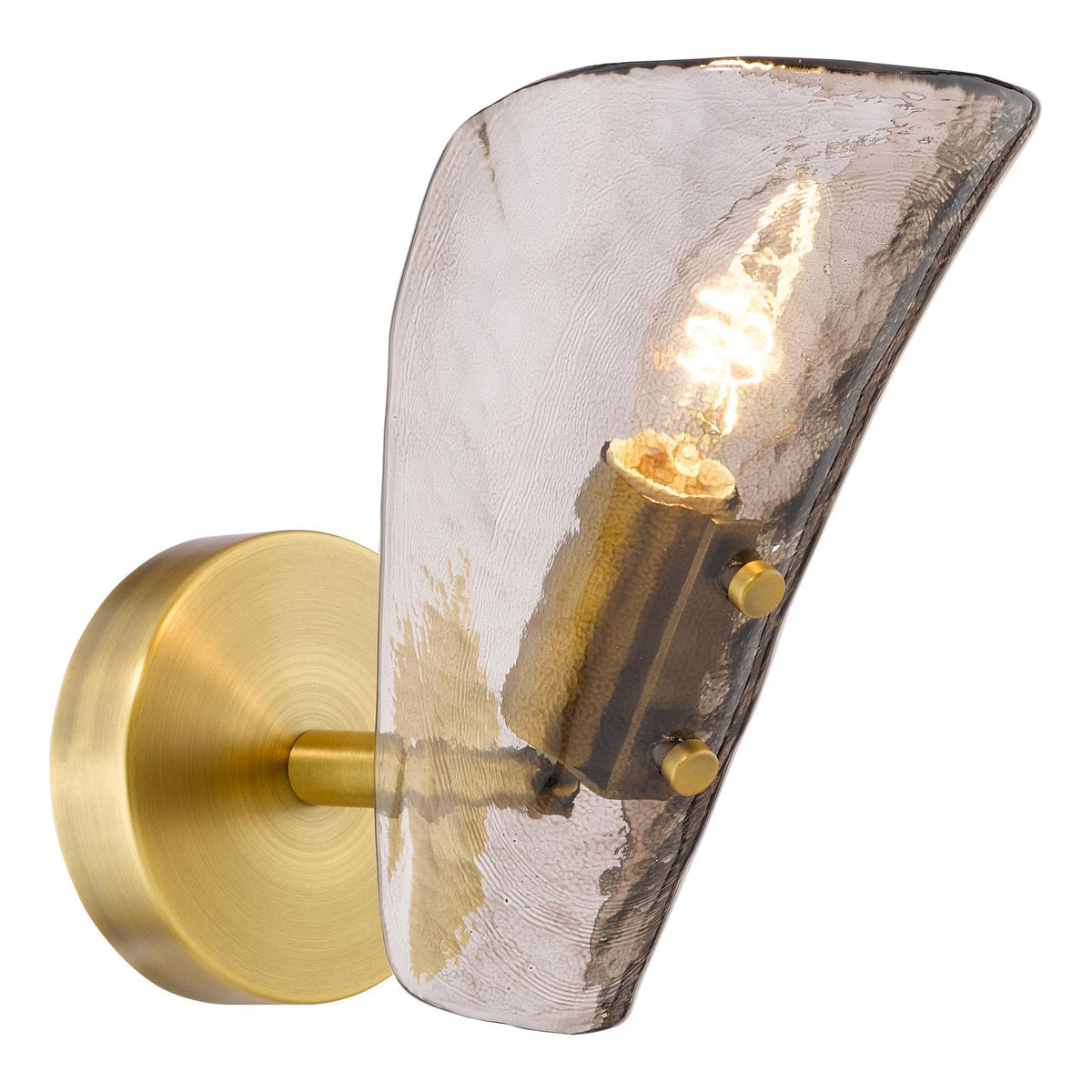 Ordelle Adjustable Wall Light Antique Bronze and Tea Smoked Glass