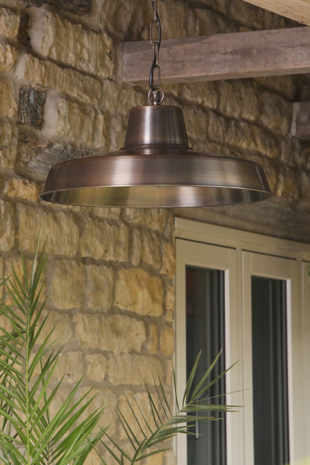 Penzance Antique Brass Outdoor Pendant IP23