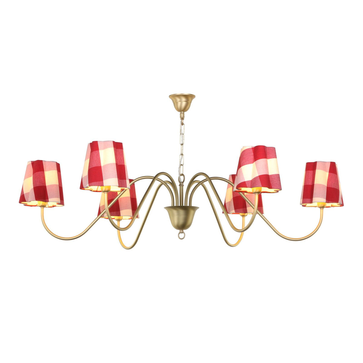 Uppsala 6 Light Brushed Brass Ceiling Pendant Fitting Only