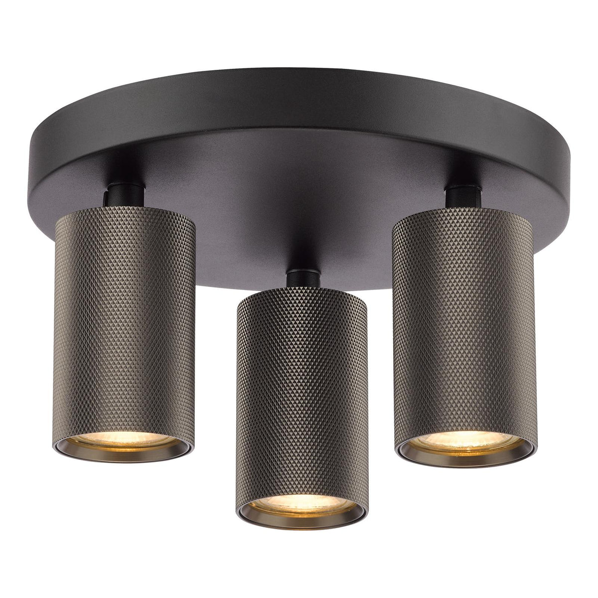 Yamis 3 Light Plate Spotlight Satin Bronze and Matt Black