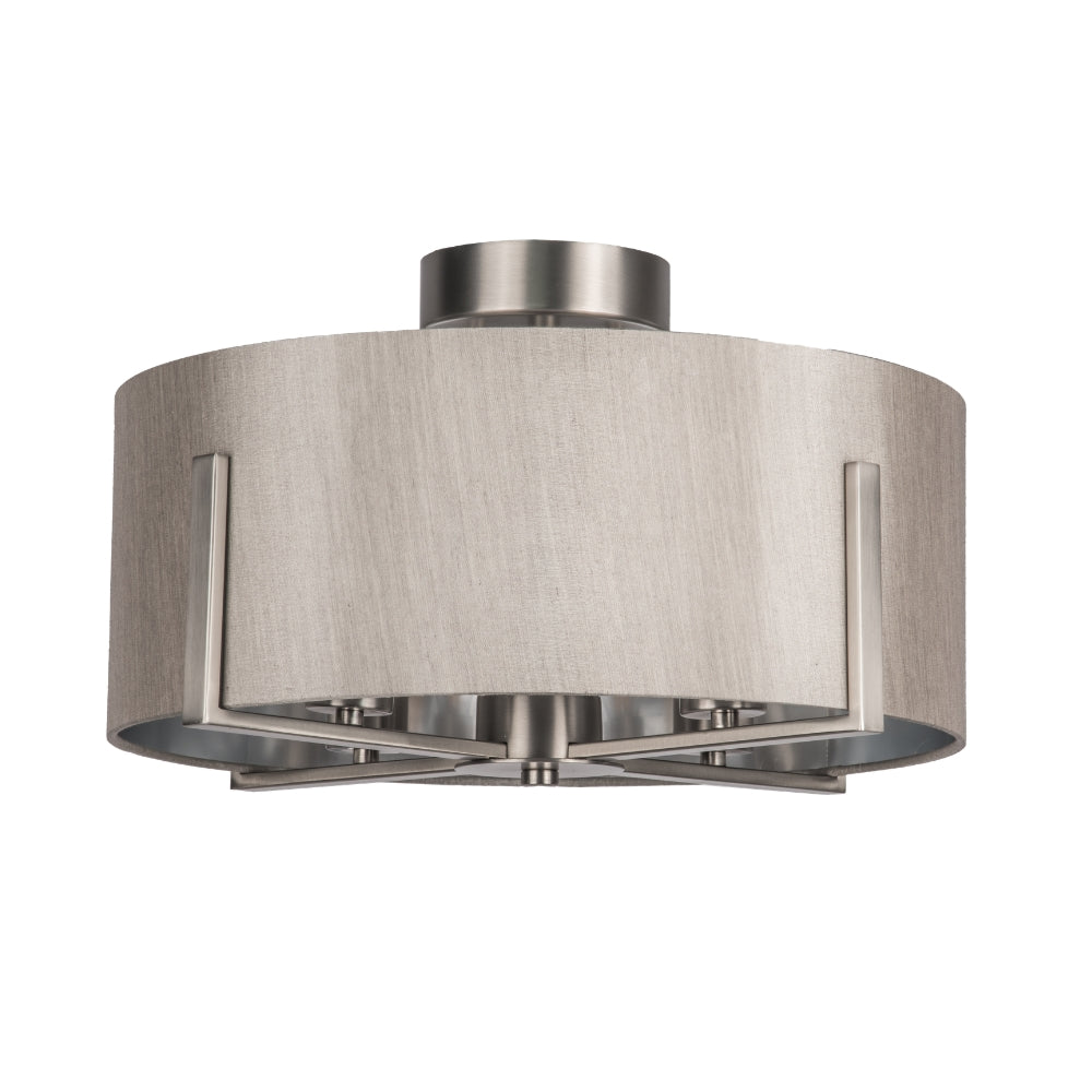 Hadden 4 Light Satin Chrome Semi Flush Fitting