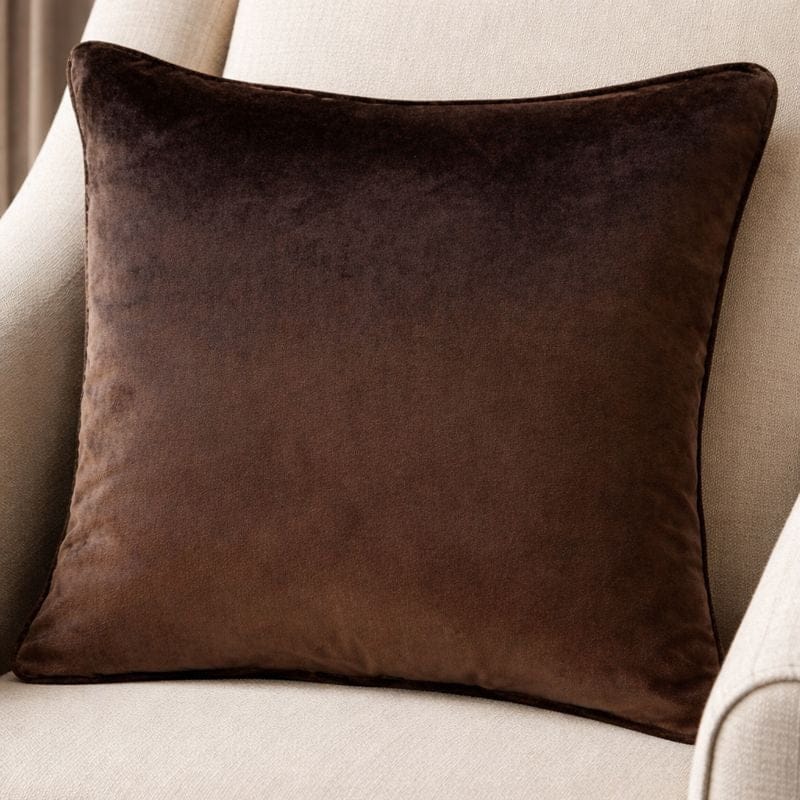 Malini Large Luxe Chocolate Cushion
