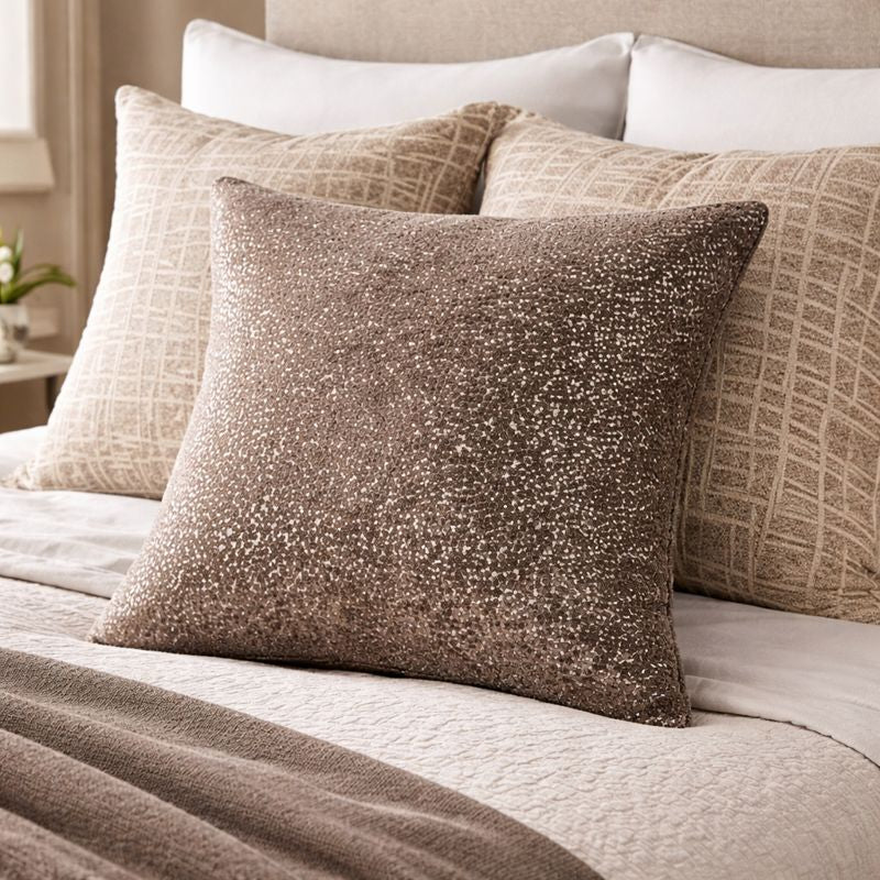 Malini Large Bingham Dark Brown Cushion