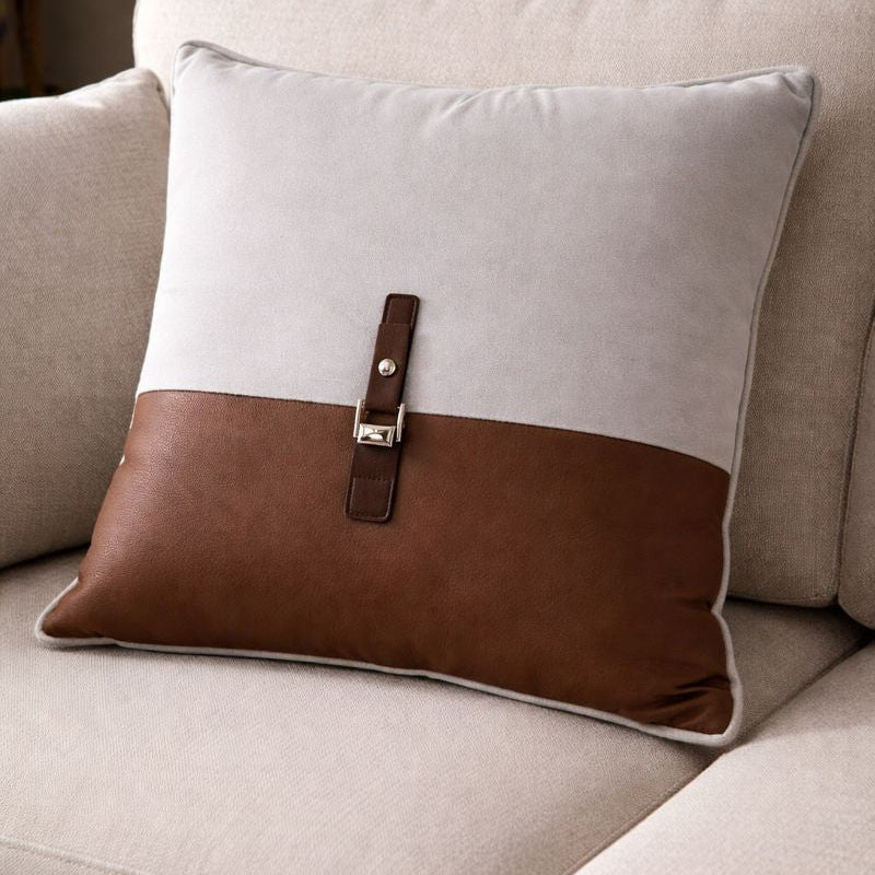 Paul Moneypenny Small Neutral Buckle Cushion