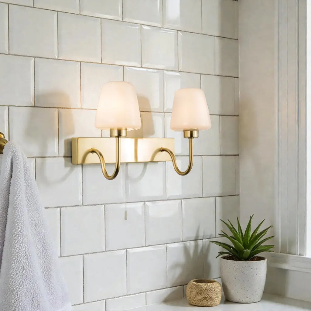 Marina 2 Light in Satin Brass