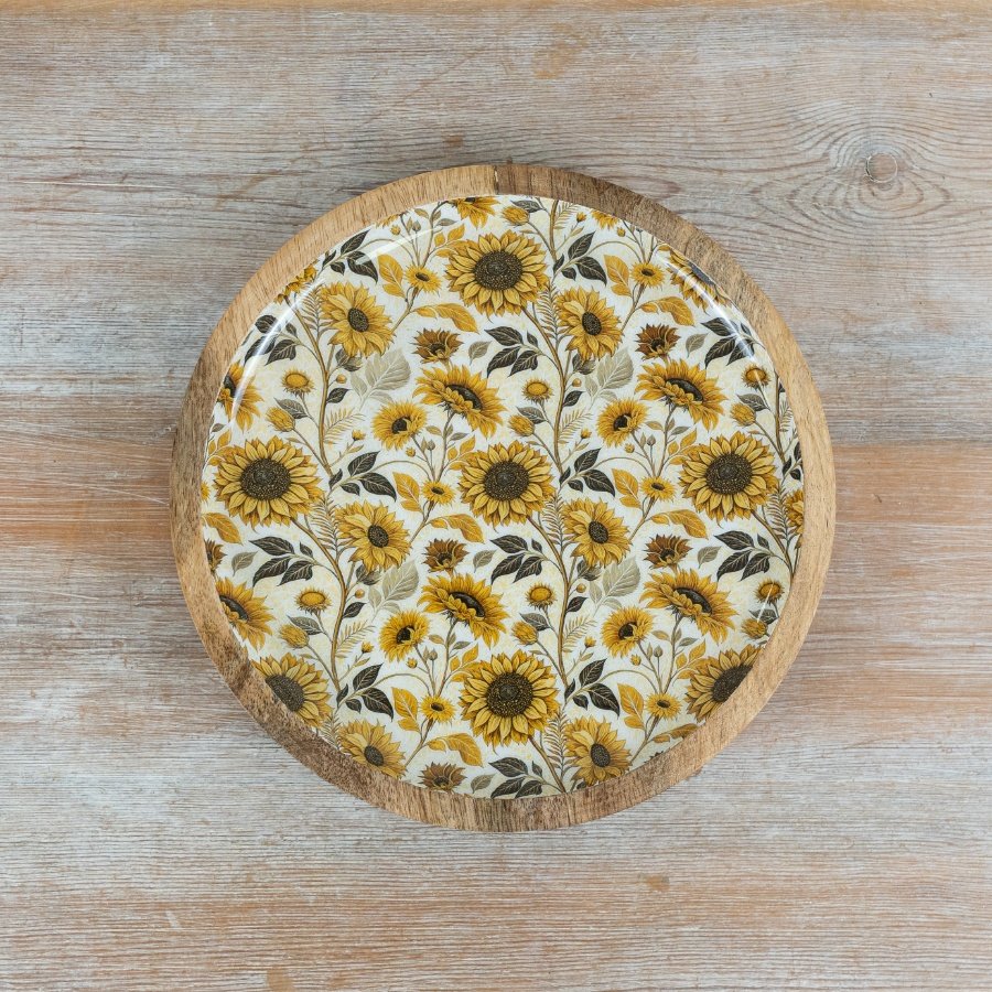 20cm Sunflower Design on Plate