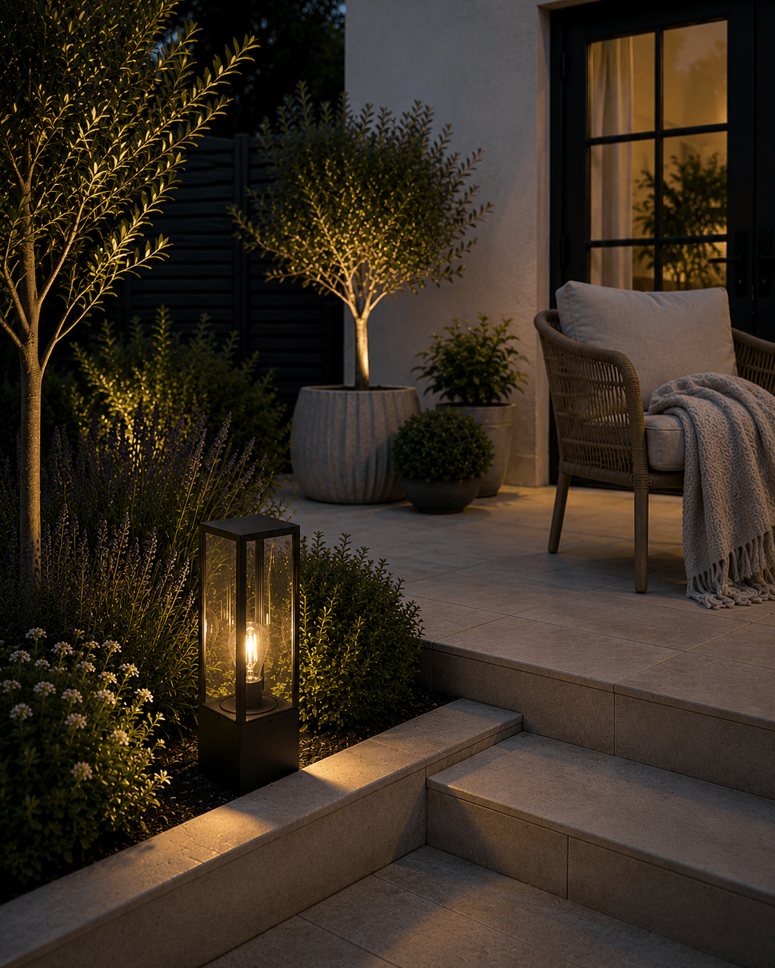 Parker 400mm Bollard in Black Finish